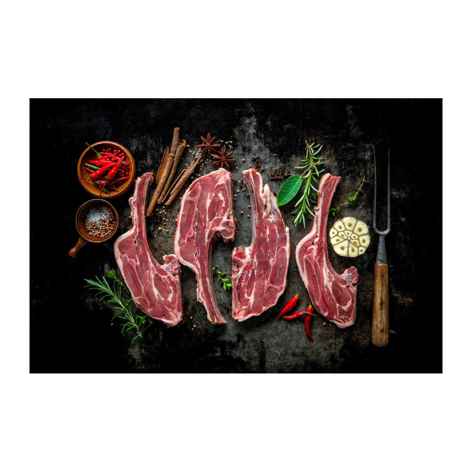 Gourmet Lamb Chops Still Life Wall Art