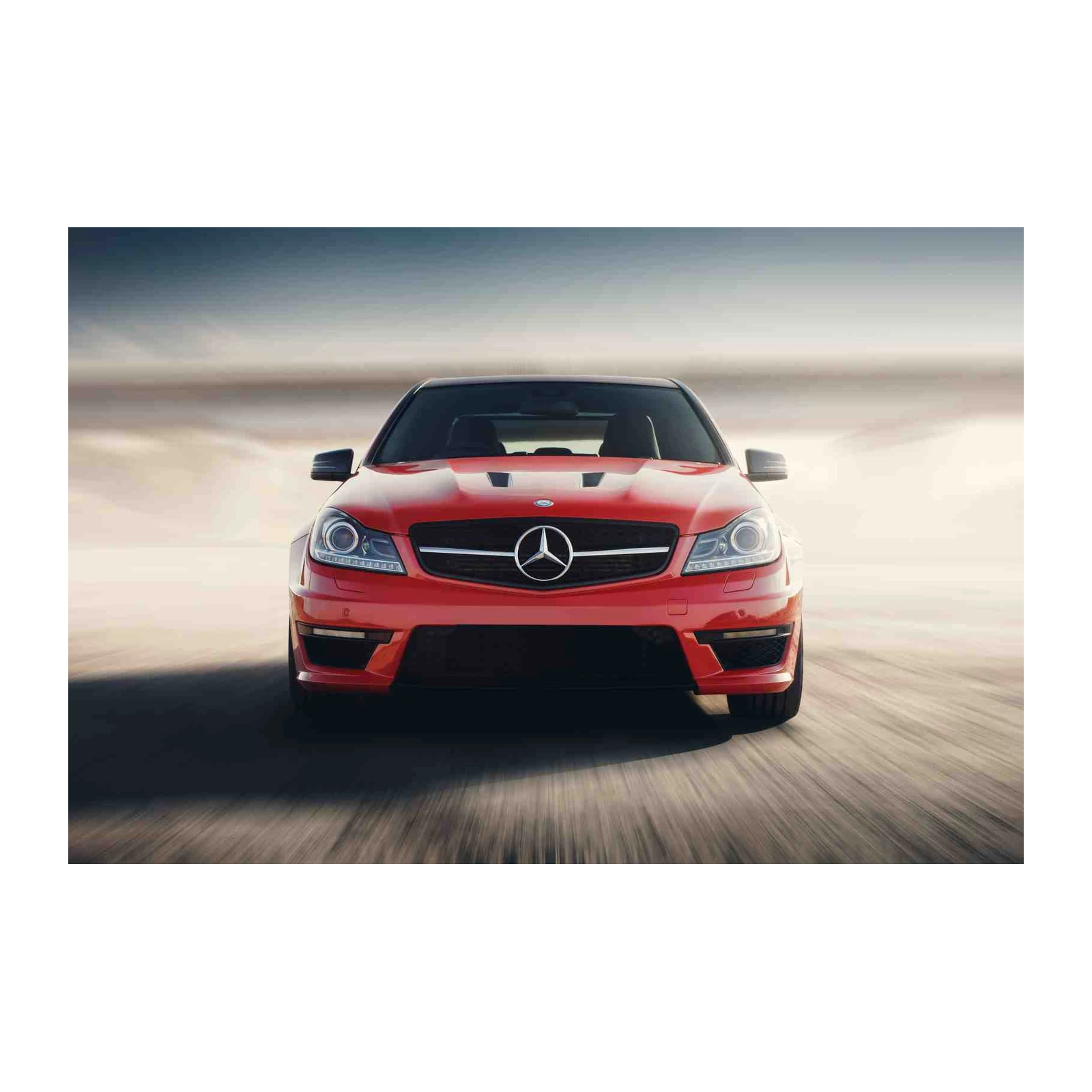 Dynamic Red Mercedes Wall Art - Luxury Car Art