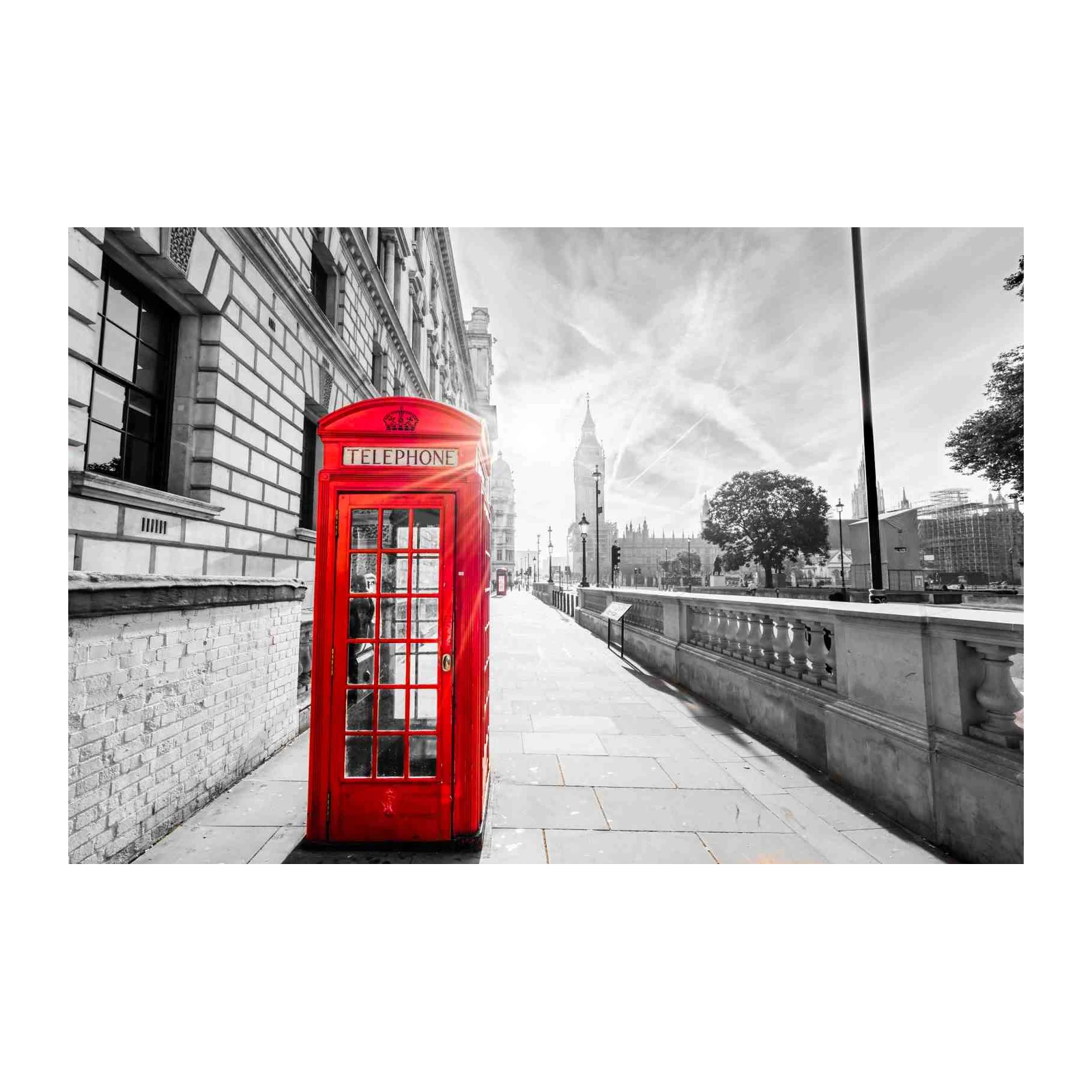 Iconic Red London Phone Booth Wall Art