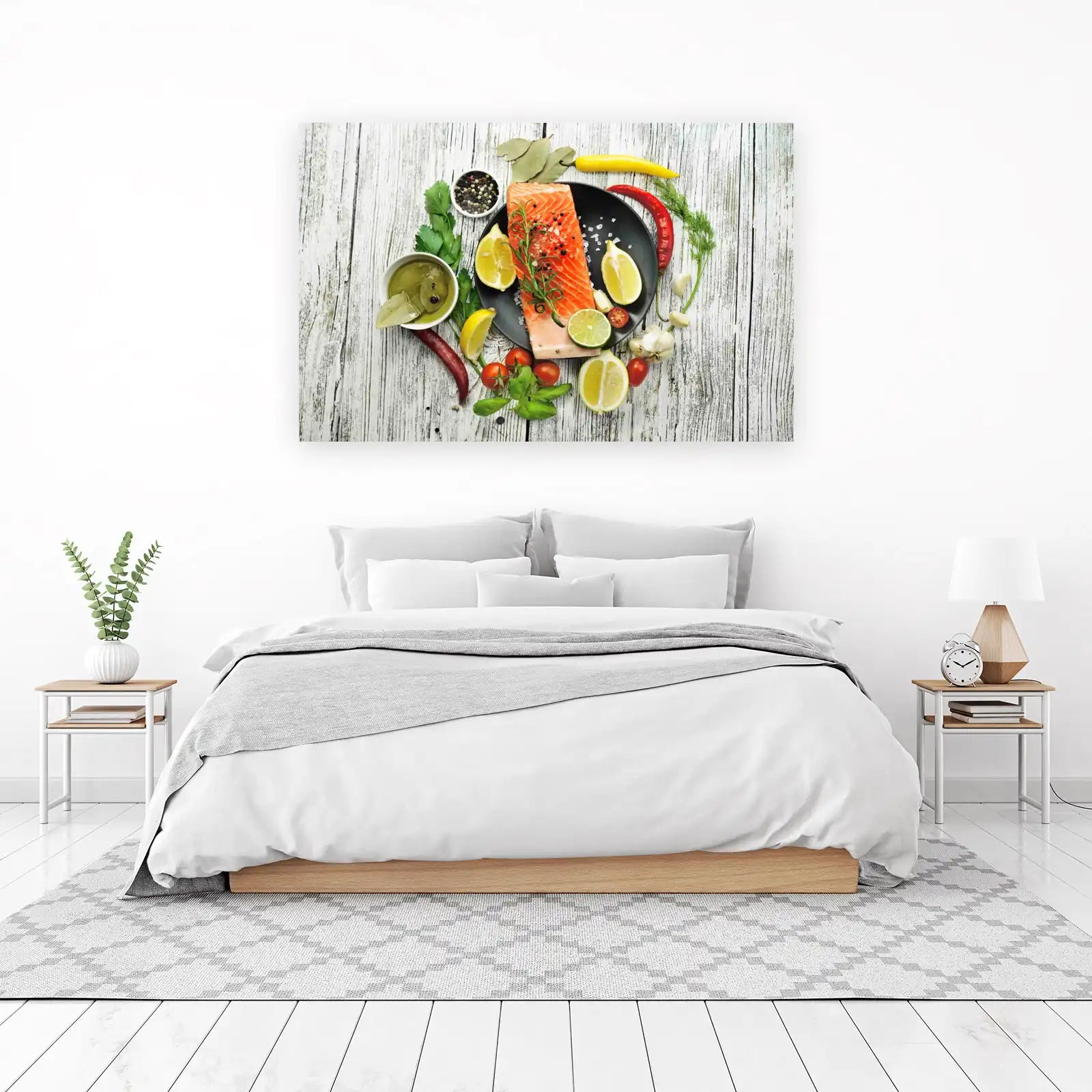 Fresh Salmon Ingredients Wall Art