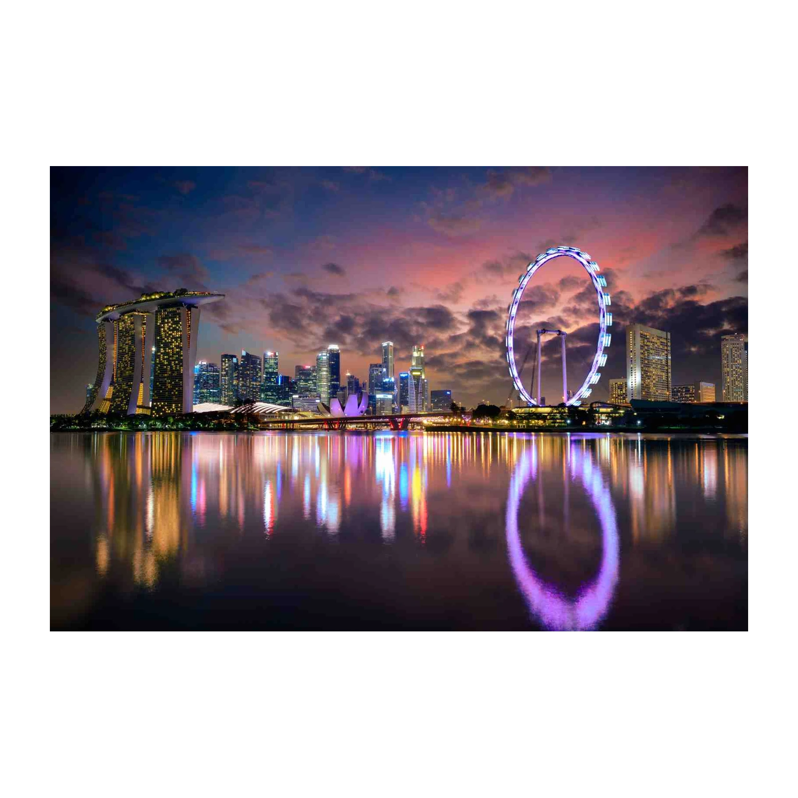 Vibrant Singapore Skyline Wall Art