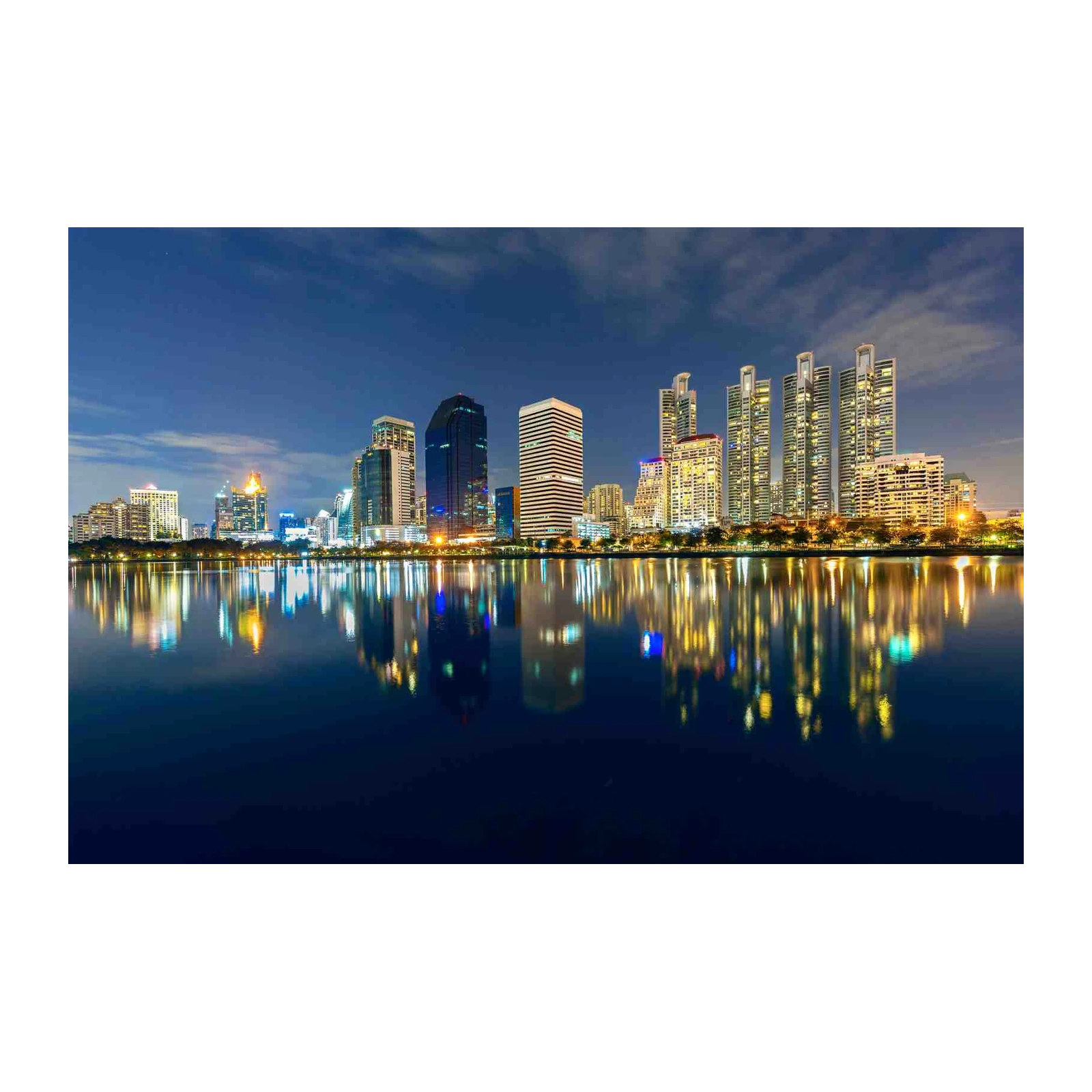Cityscape Reflections Modern Wall Art Wall Art