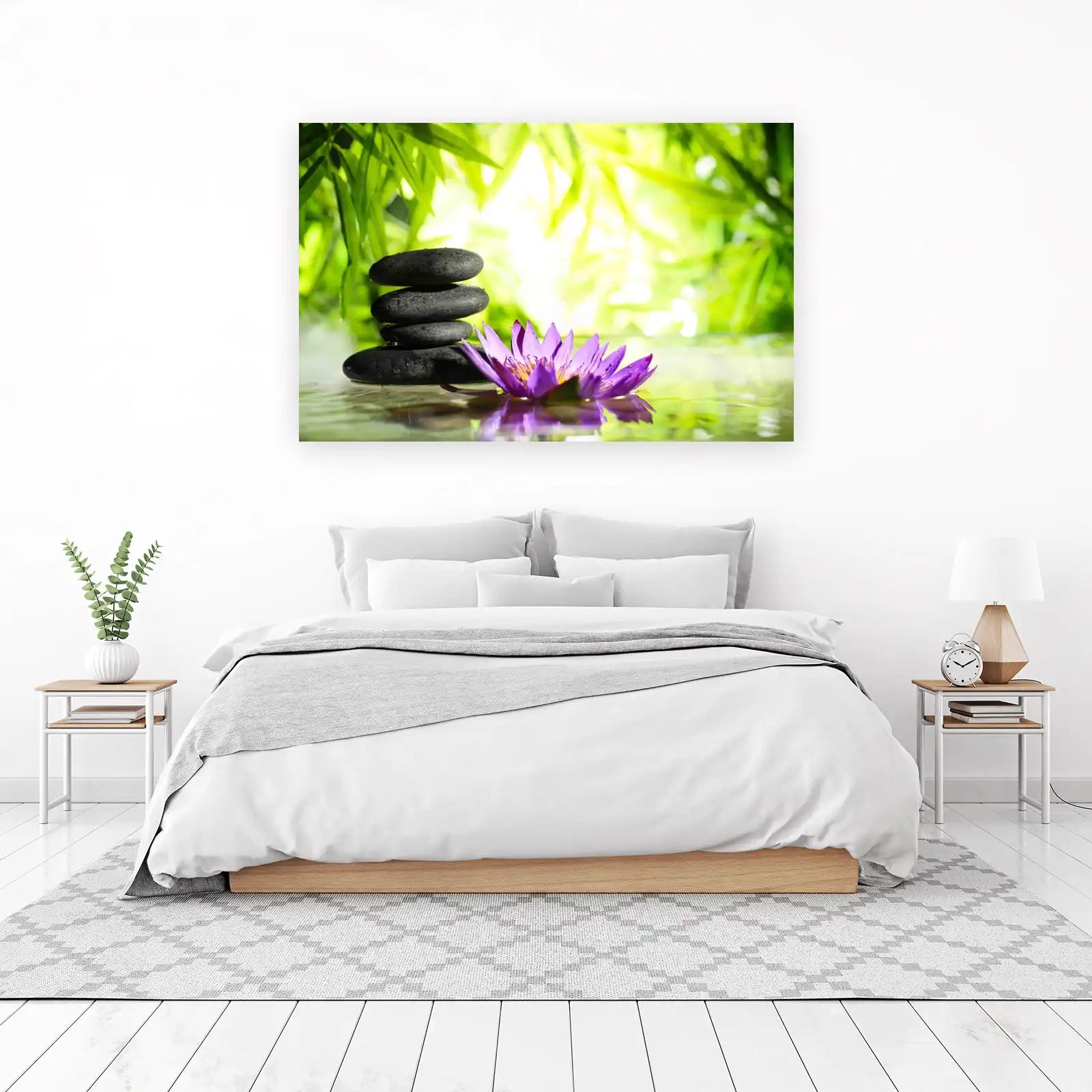 Zen Lotus & Stones Serenity Wall Art
