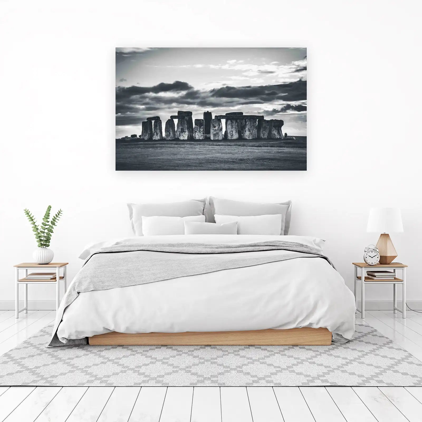 Mystic Stonehenge Monochrome Wall Art