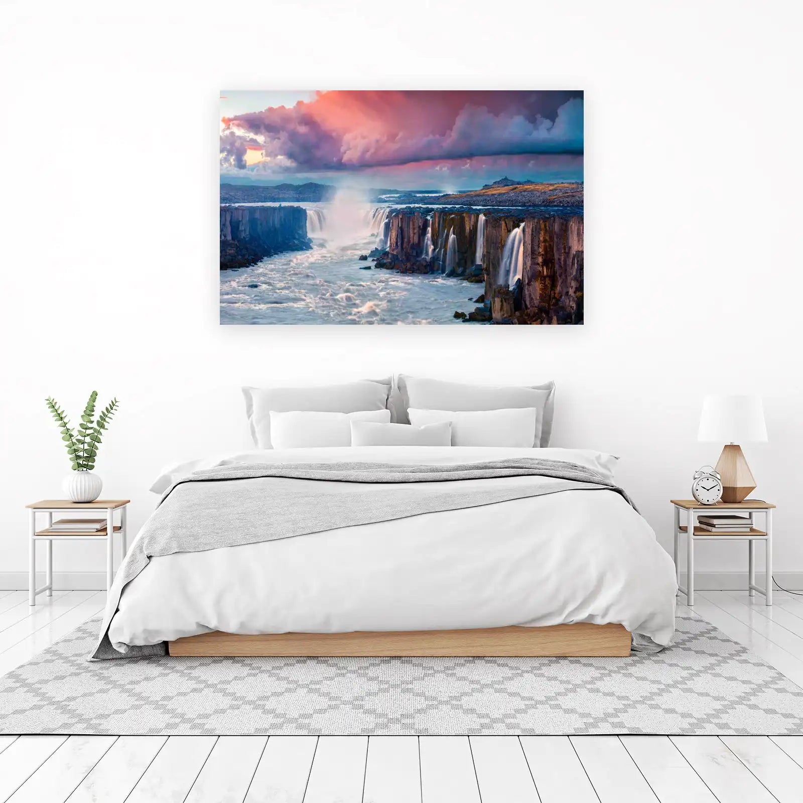 Majestic Waterfall Iceland Wall Art