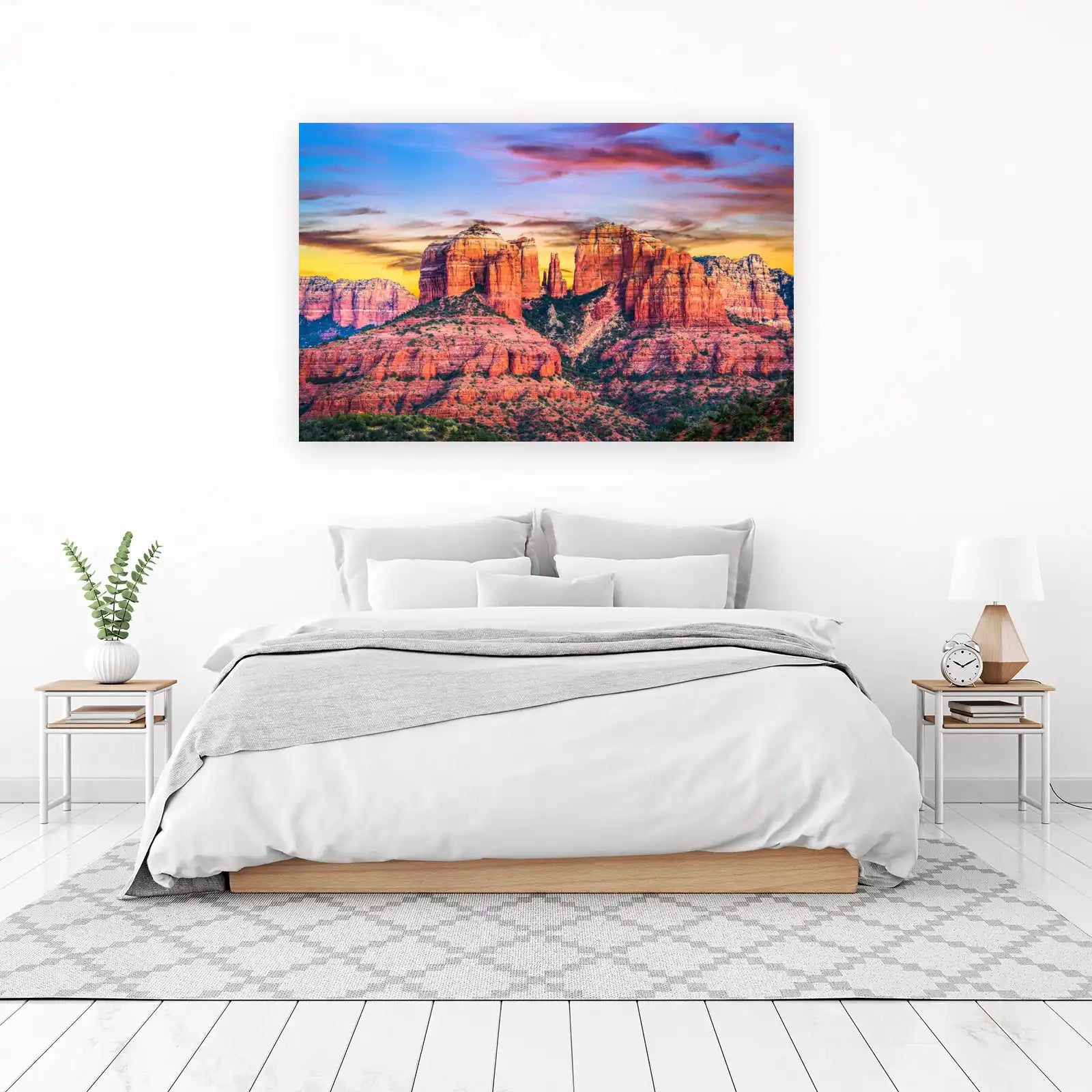 Majestic Sedona Red Rocks Sunset Wall Art