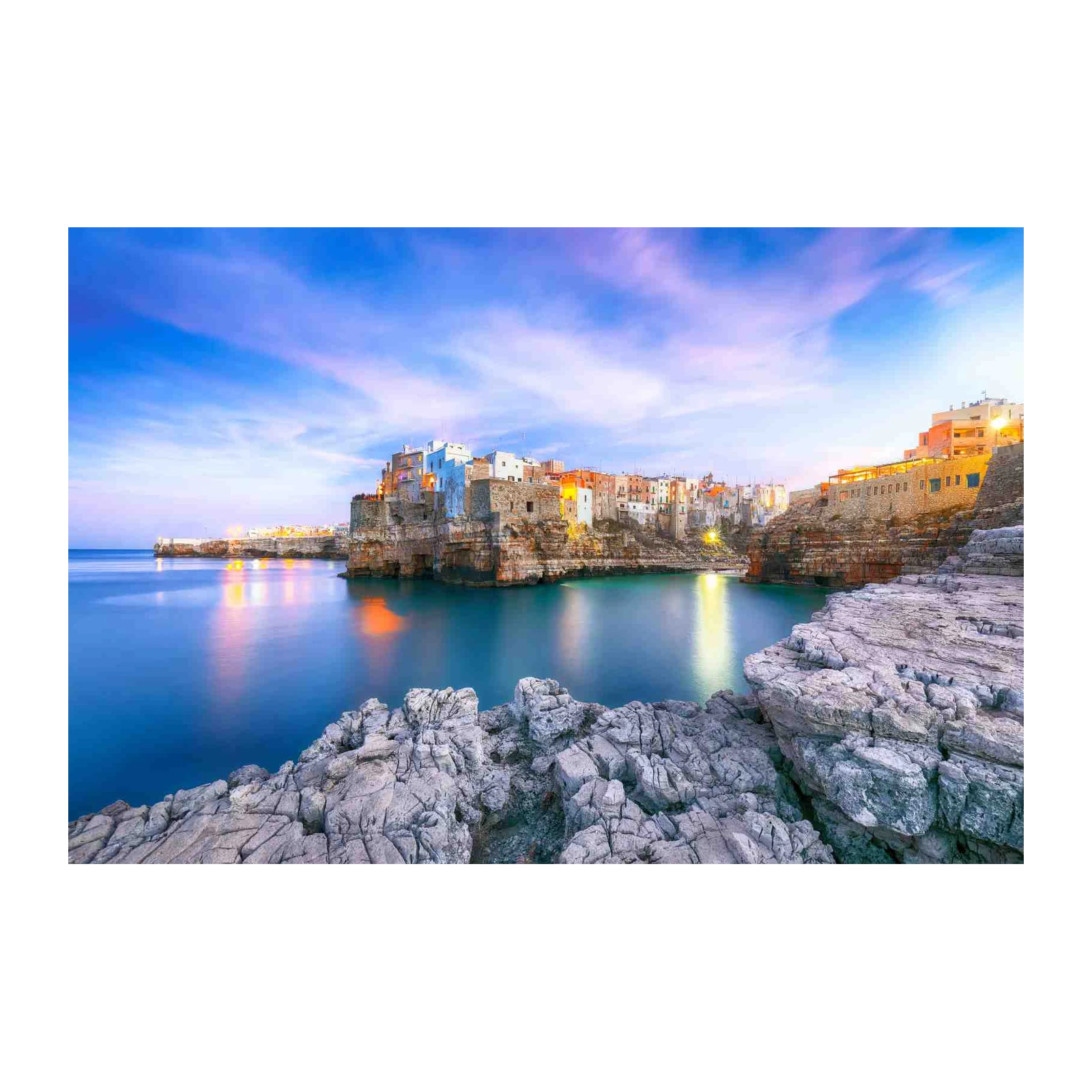 Italian Coastal Village Serenity Wall Art