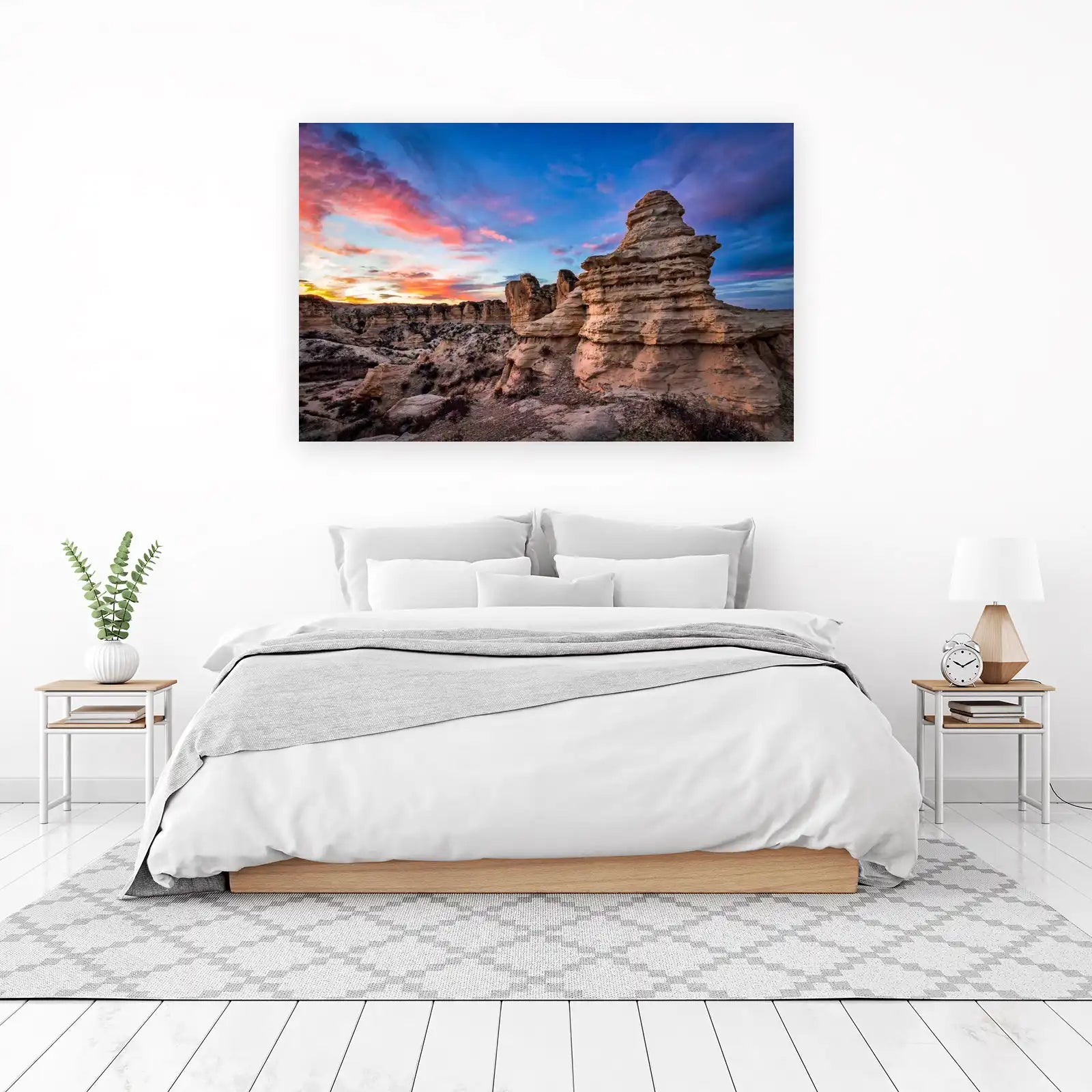 Sunset Desert Rock Formations Wall Art