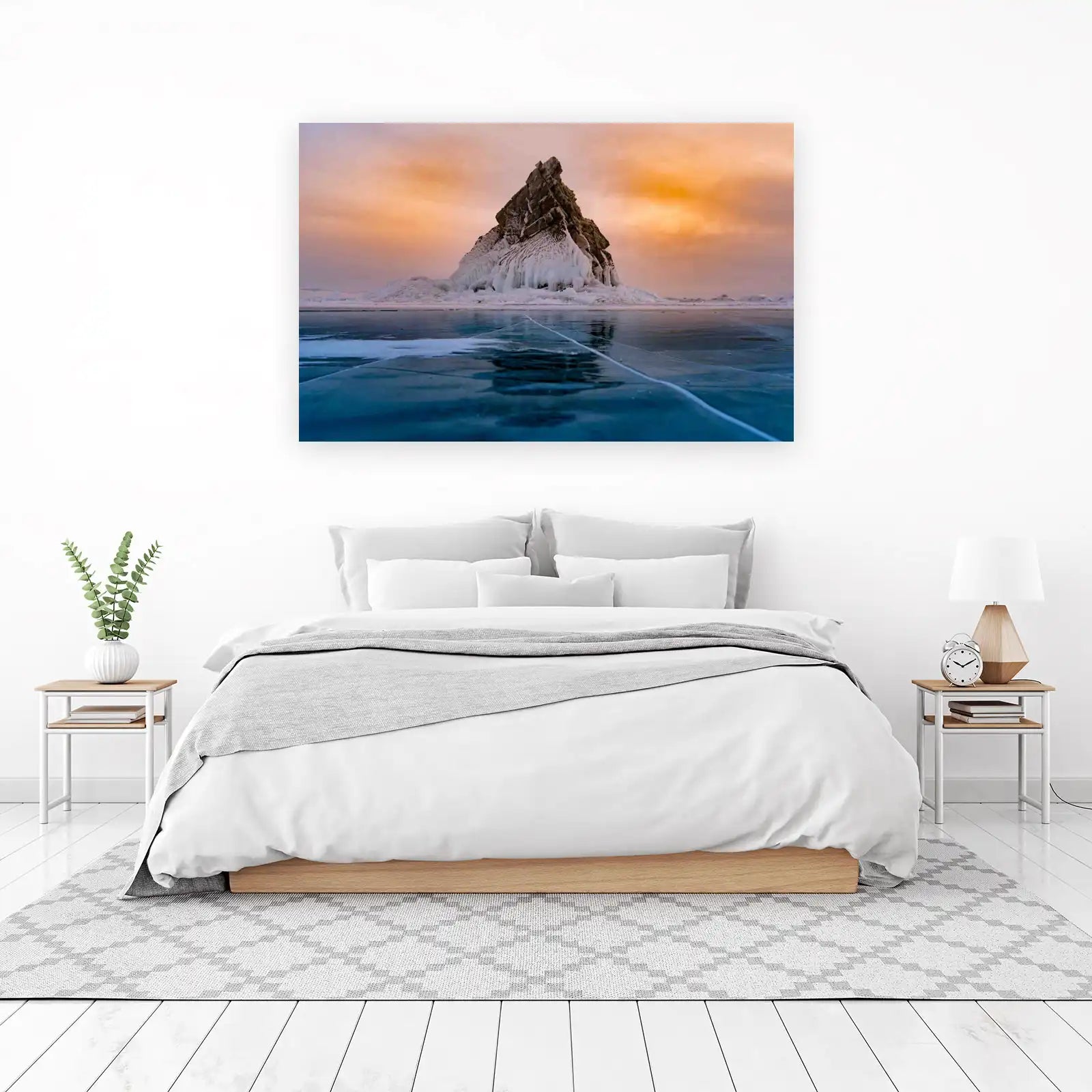 Majestic Ice Mountain Landscape Wall Art