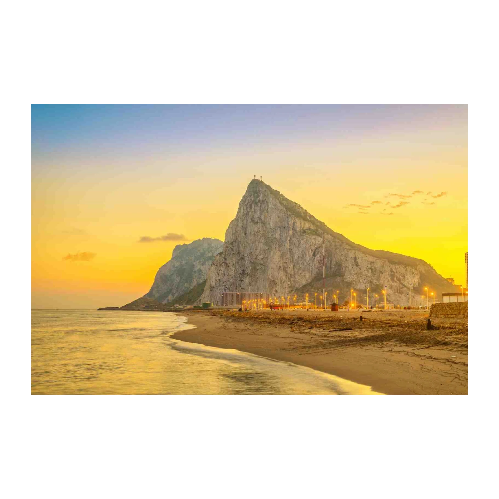 Gibraltar Rock Sunset Beach Wall Art