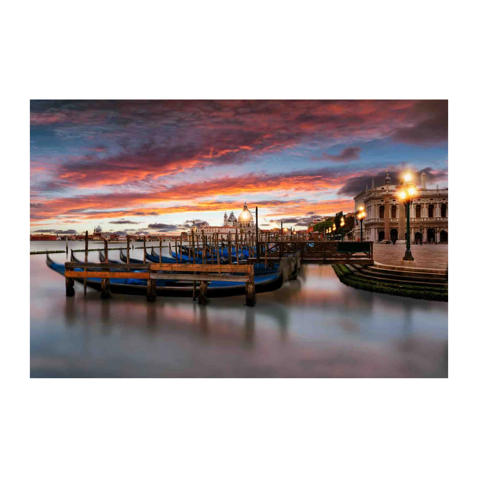 Venice Gondolas Sunset Wall Art