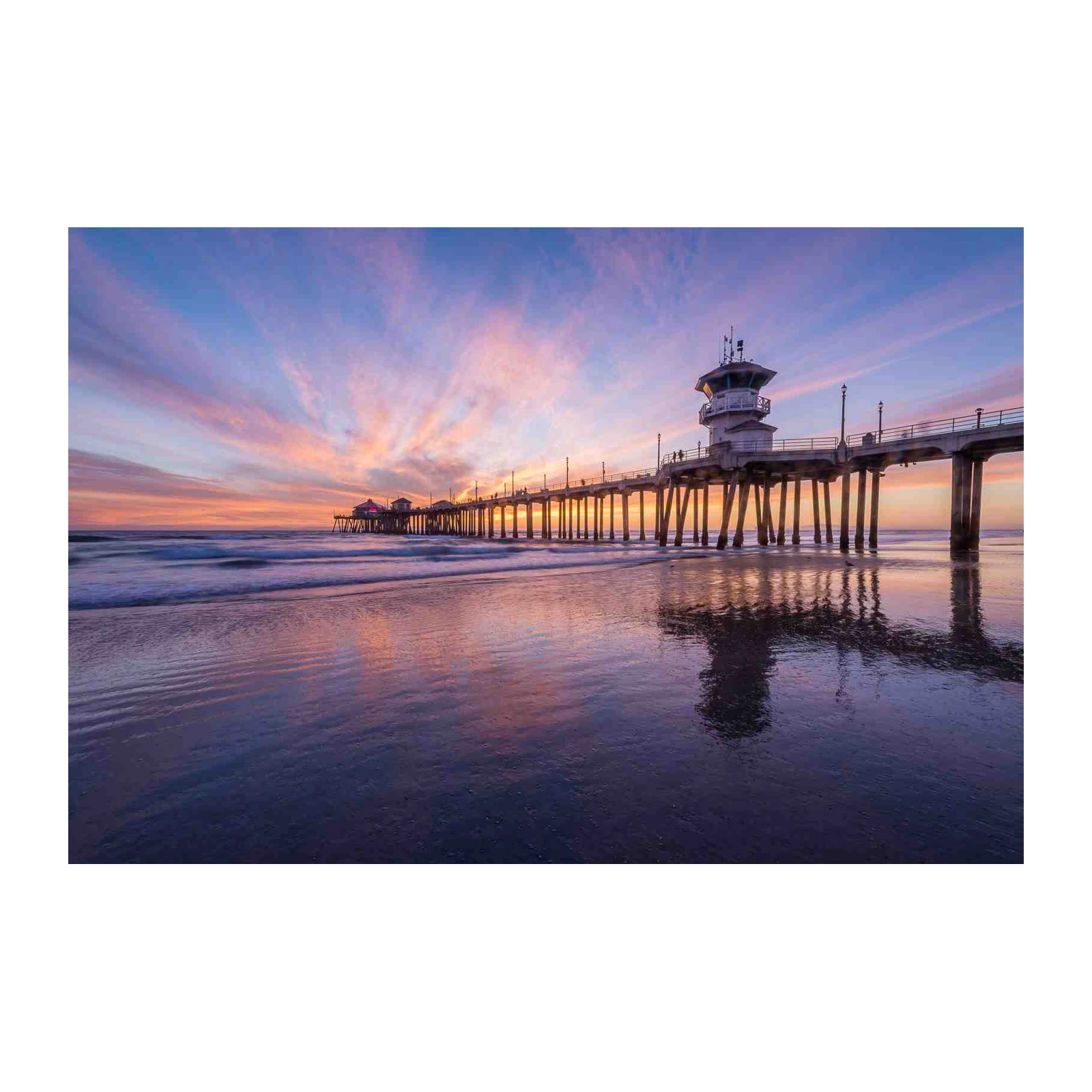 Sunset Pier Serenity Wall Art