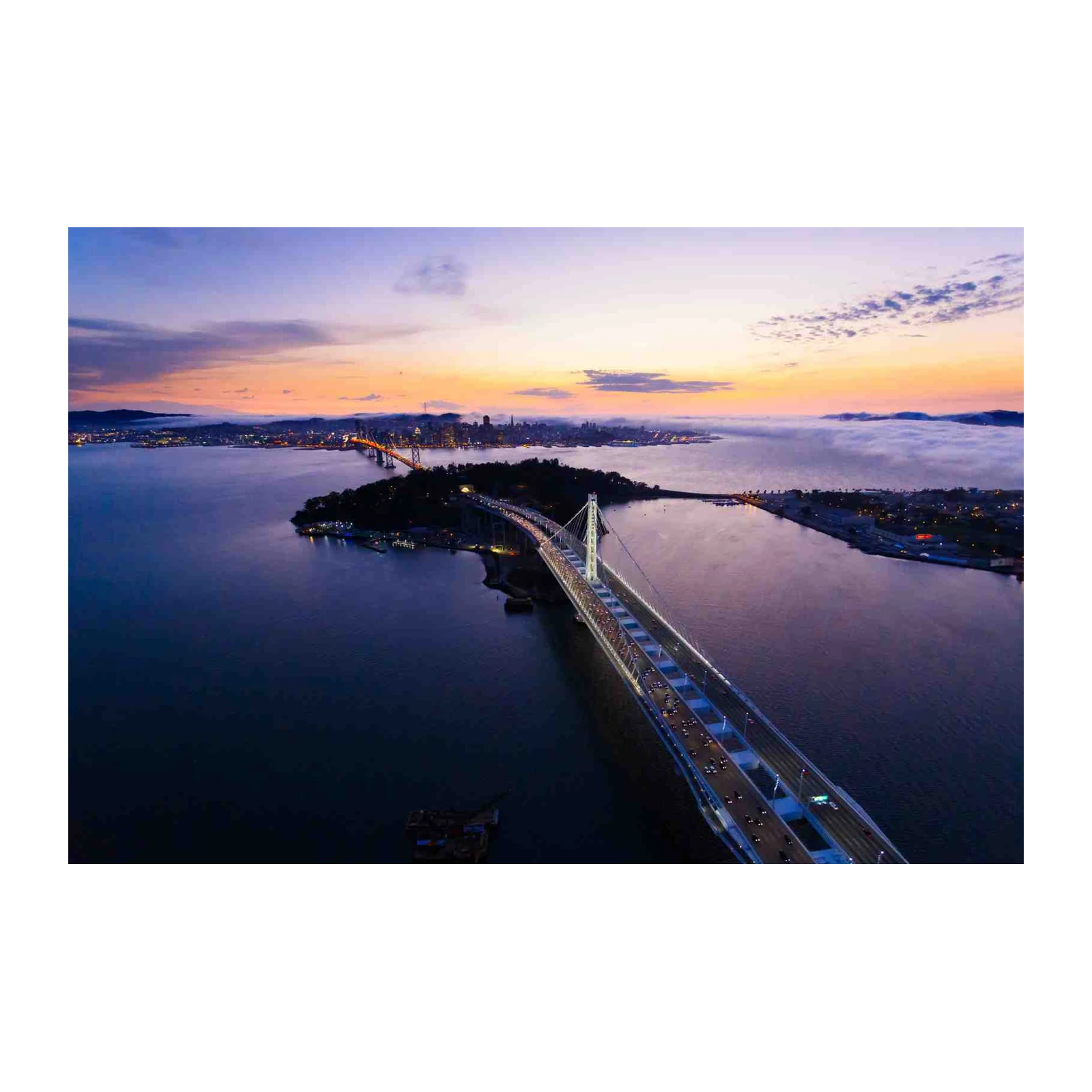 San Francisco Bay Bridge Sunset Wall Art