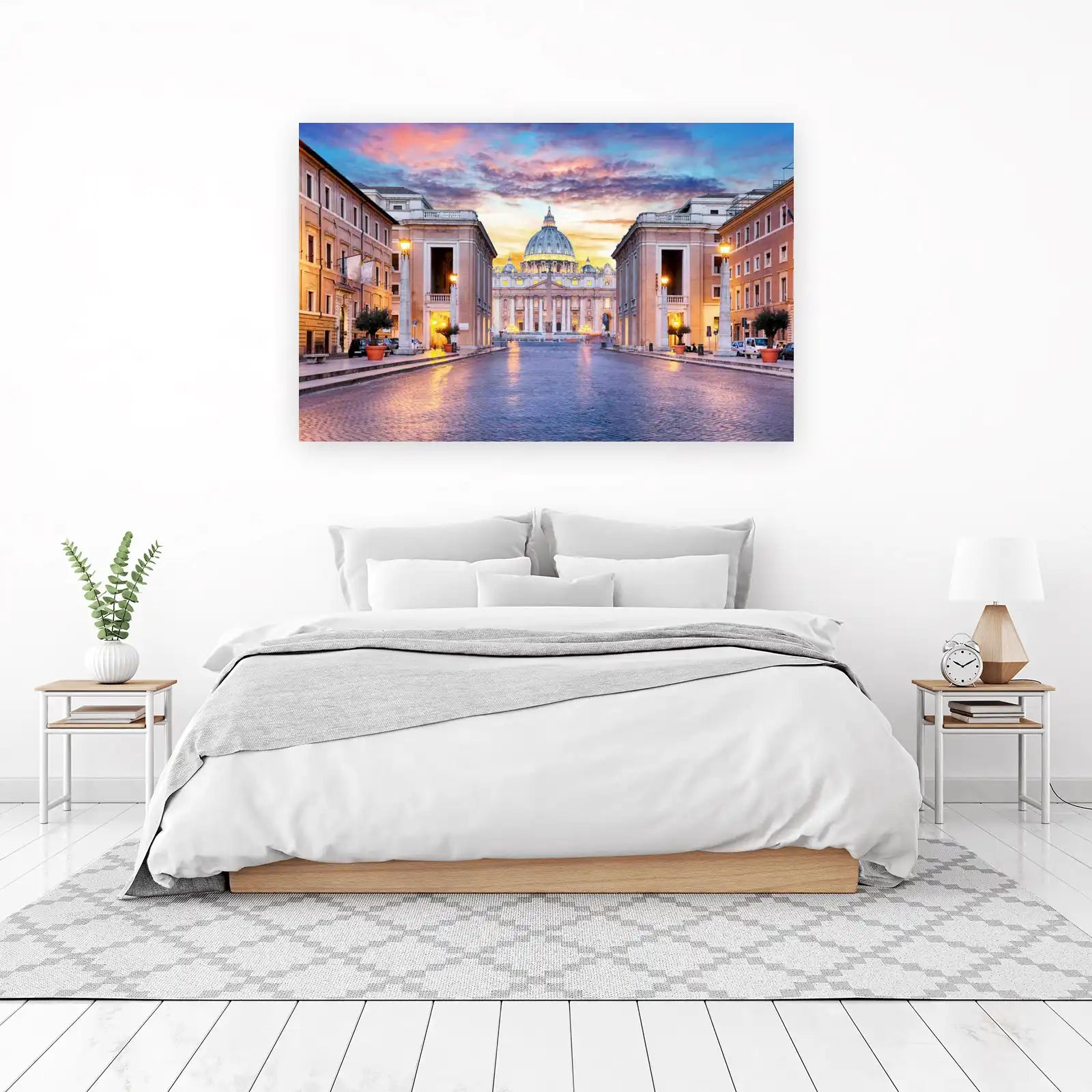 St. Peter's Basilica Rome Sunset Wall Art