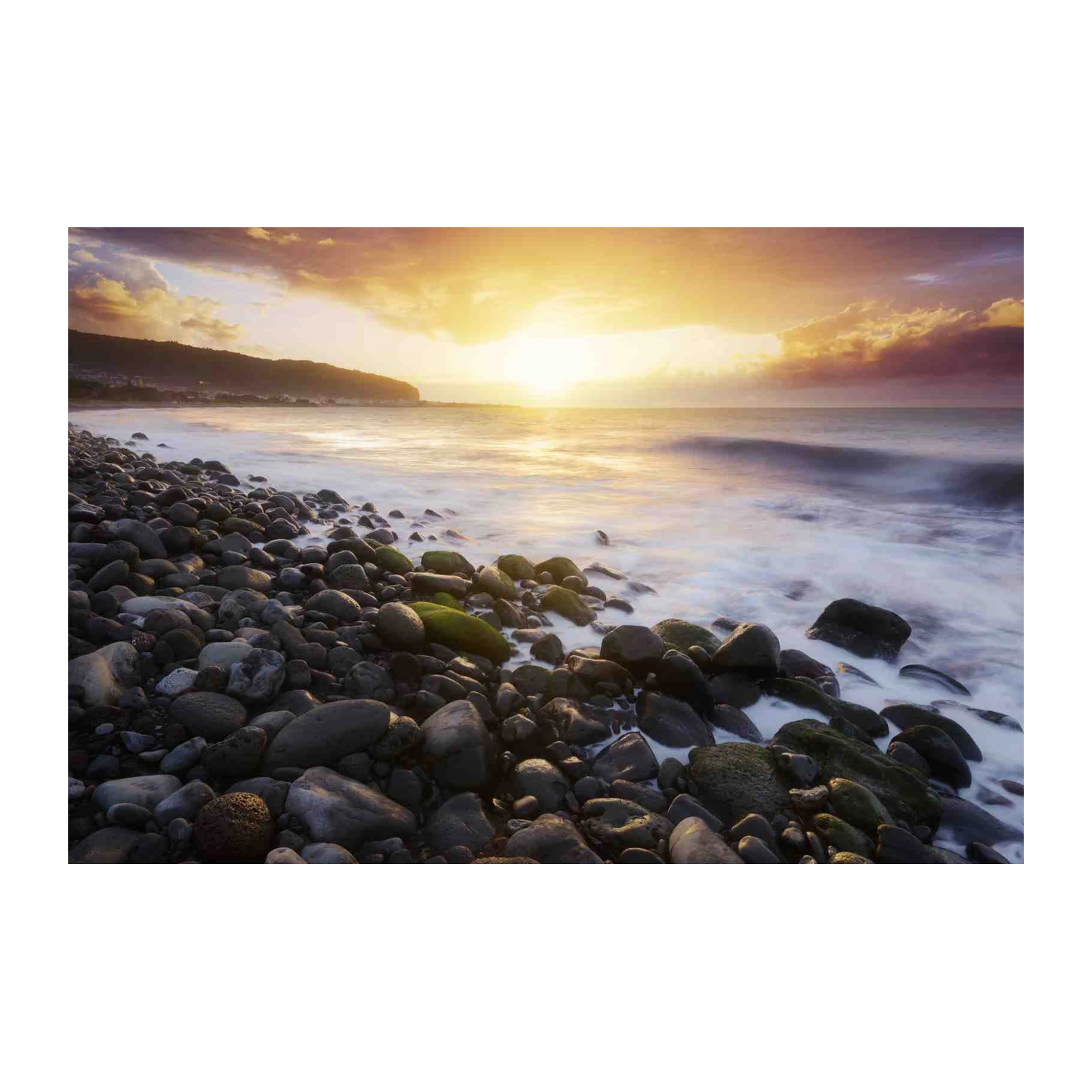 Serene Sunset Pebble Beach Wall Art