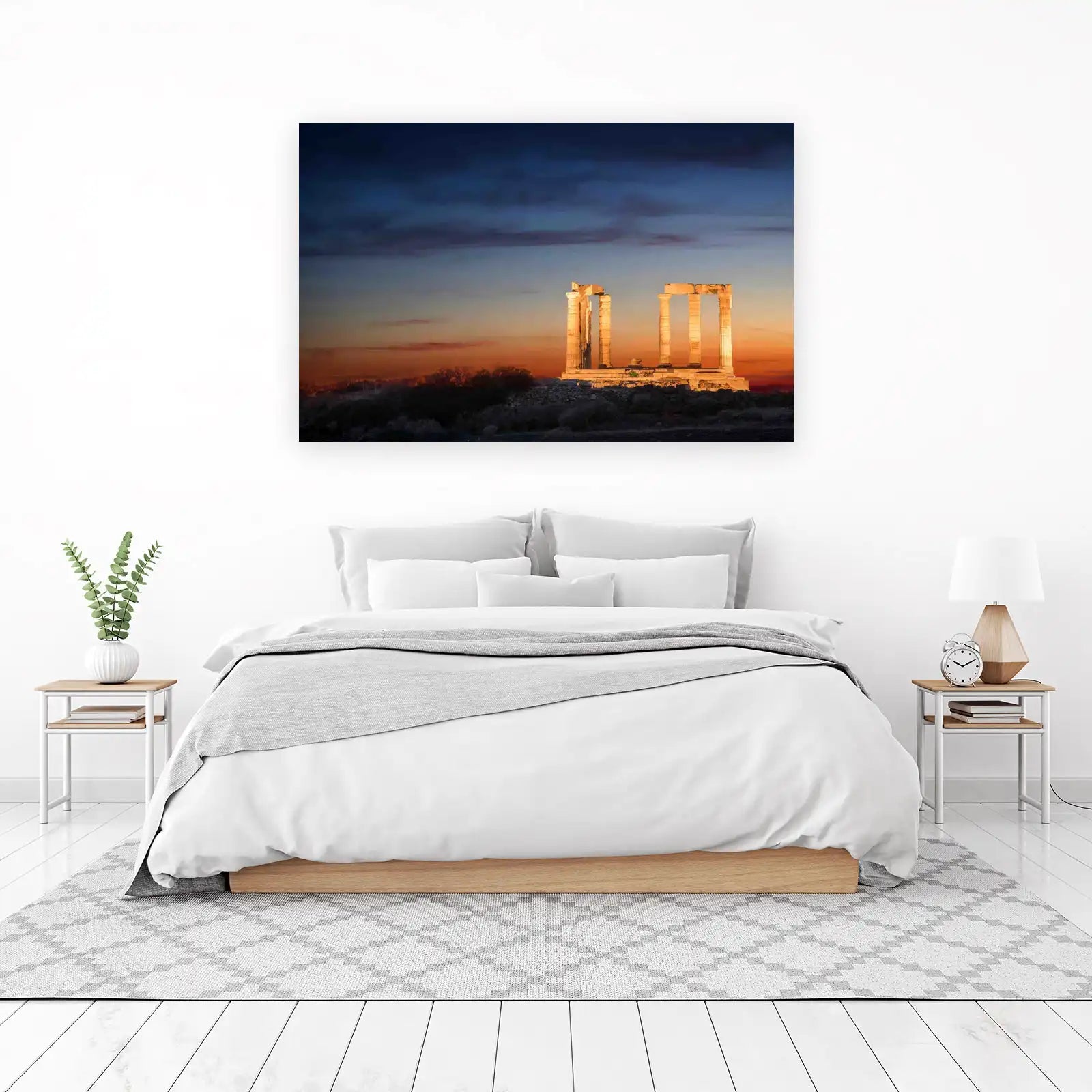 Ancient Greek Temple Sunset Wall Art