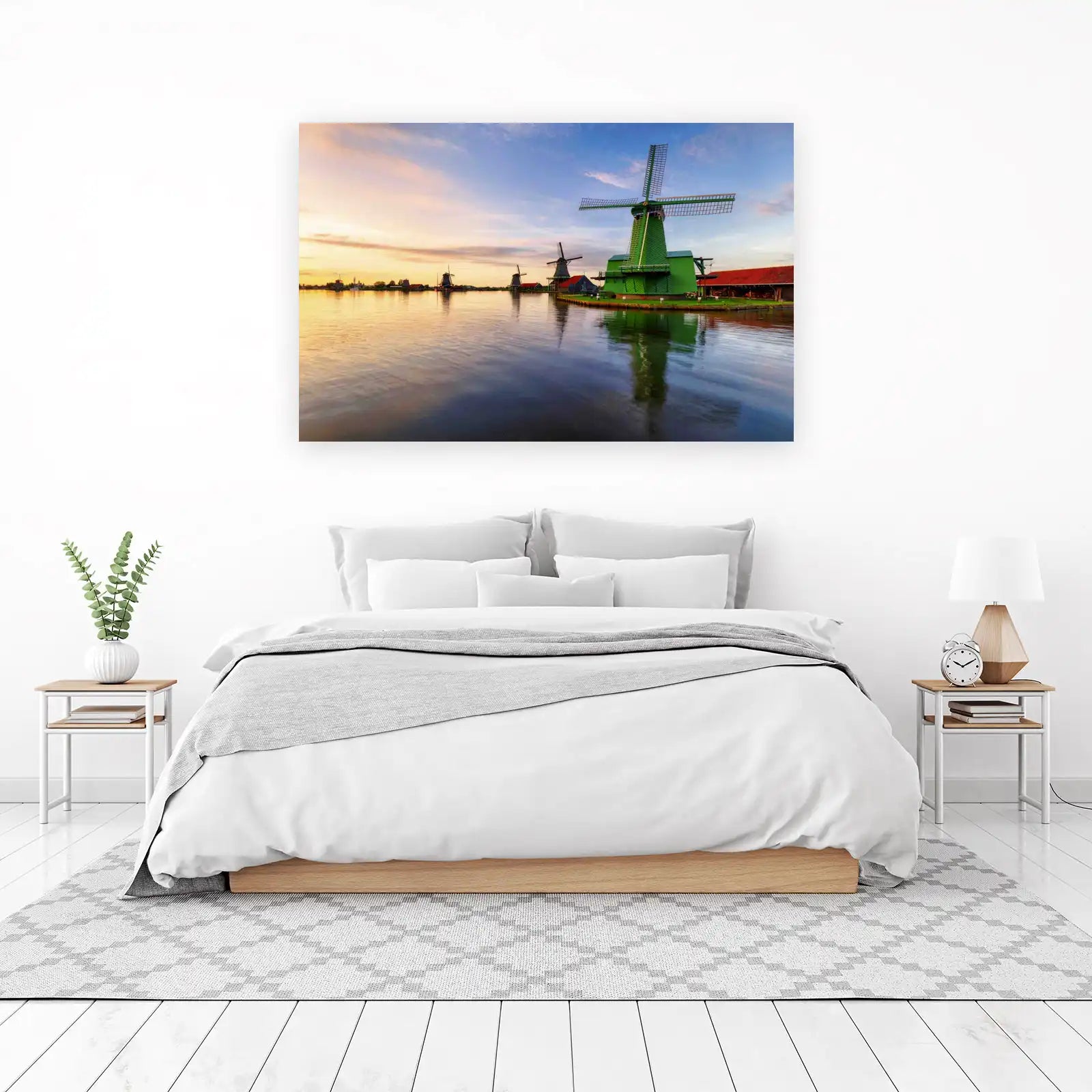 Dutch Windmills Landscape Wall Art