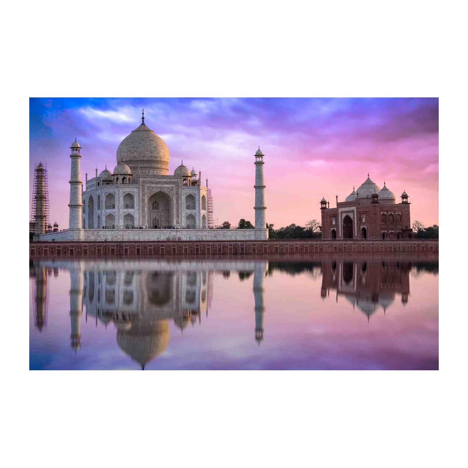 Taj Mahal Sunset Reflection Wall Art