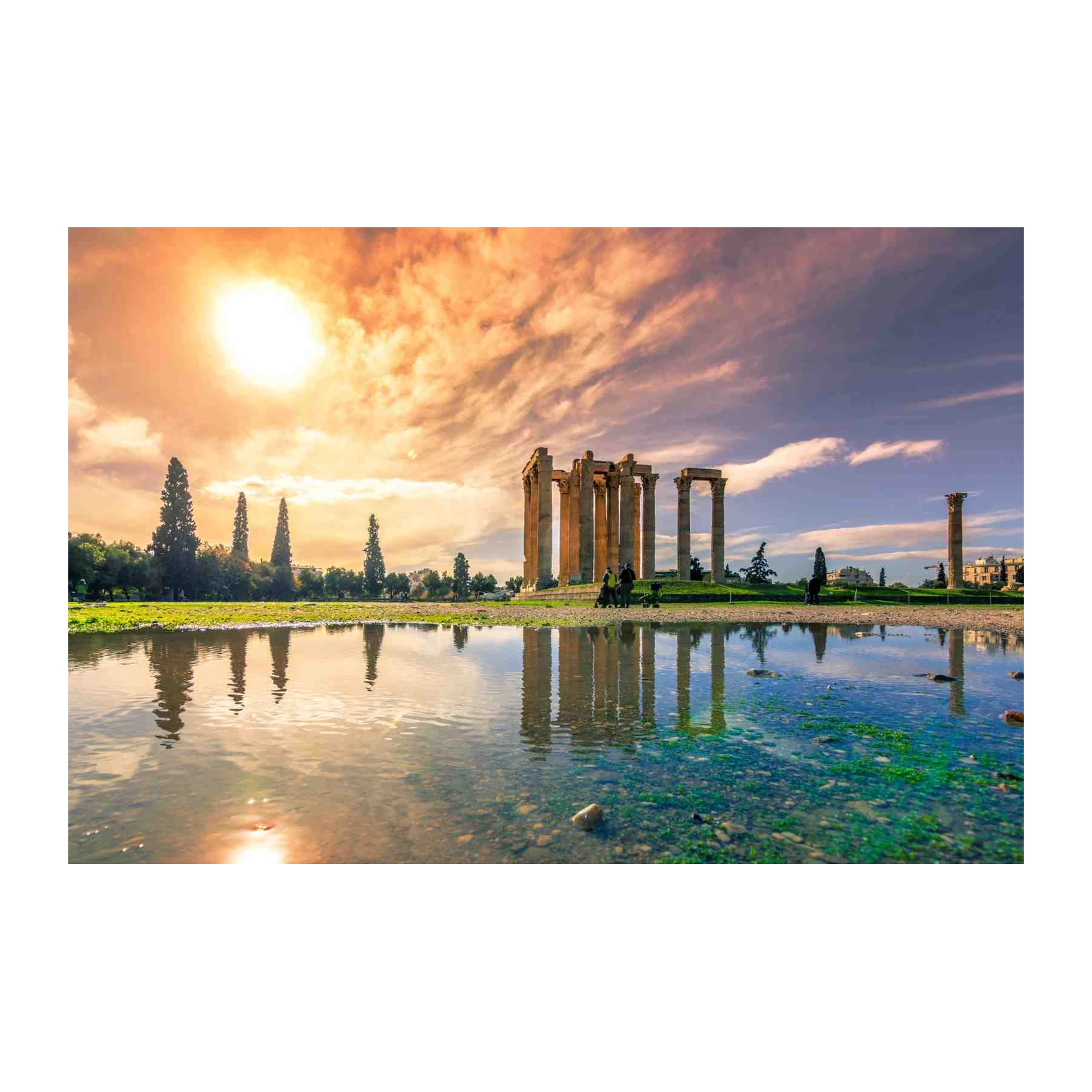 Temple of Olympian Zeus Athens Sunset Wall Art