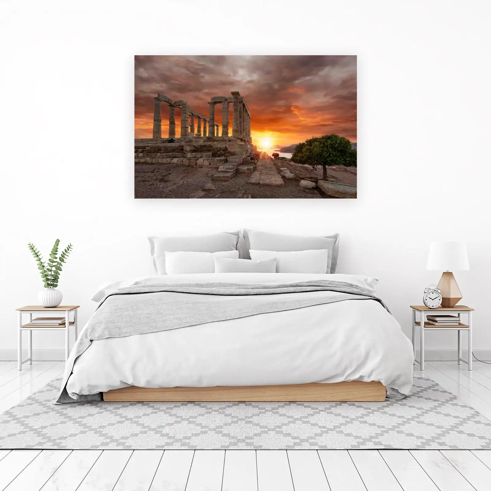 Ancient Greek Temple Sunset Wall Art