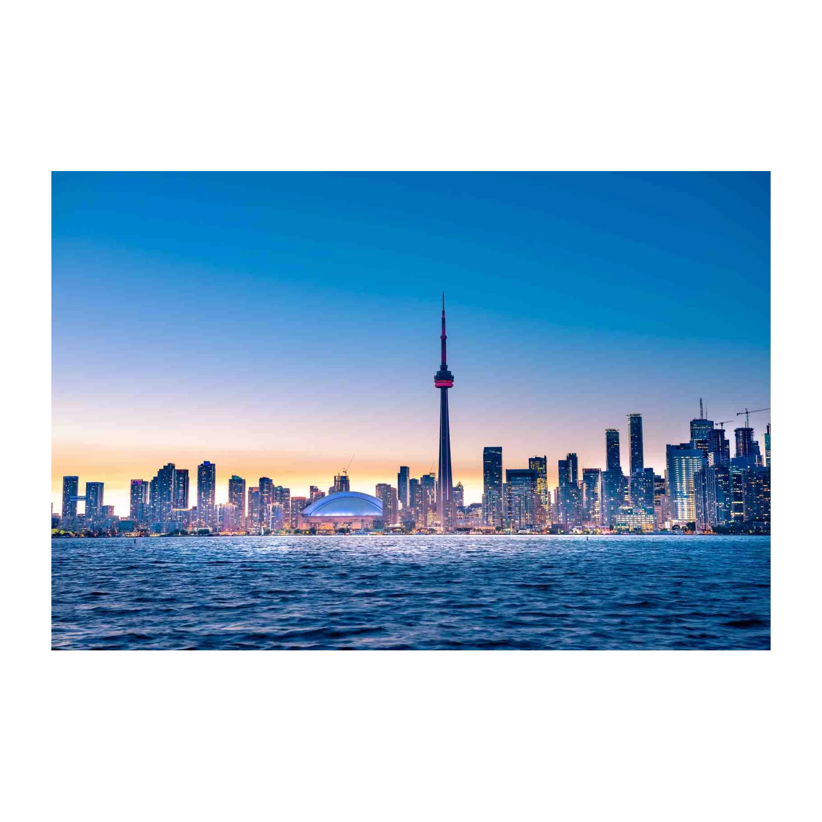 Majestic Toronto Skyline at Dusk Wall Art