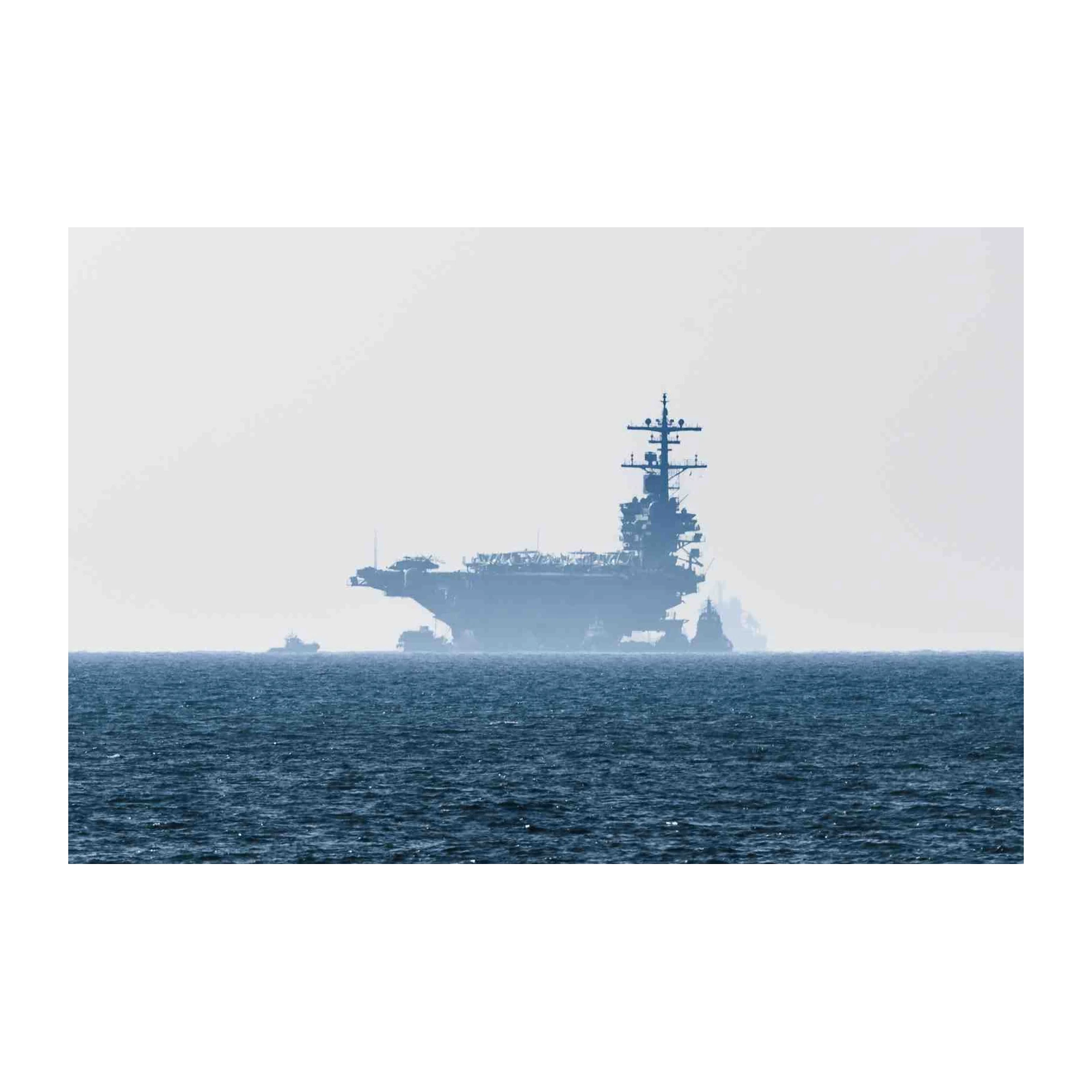 Majestic Aircraft Carrier at Sea Wall Art