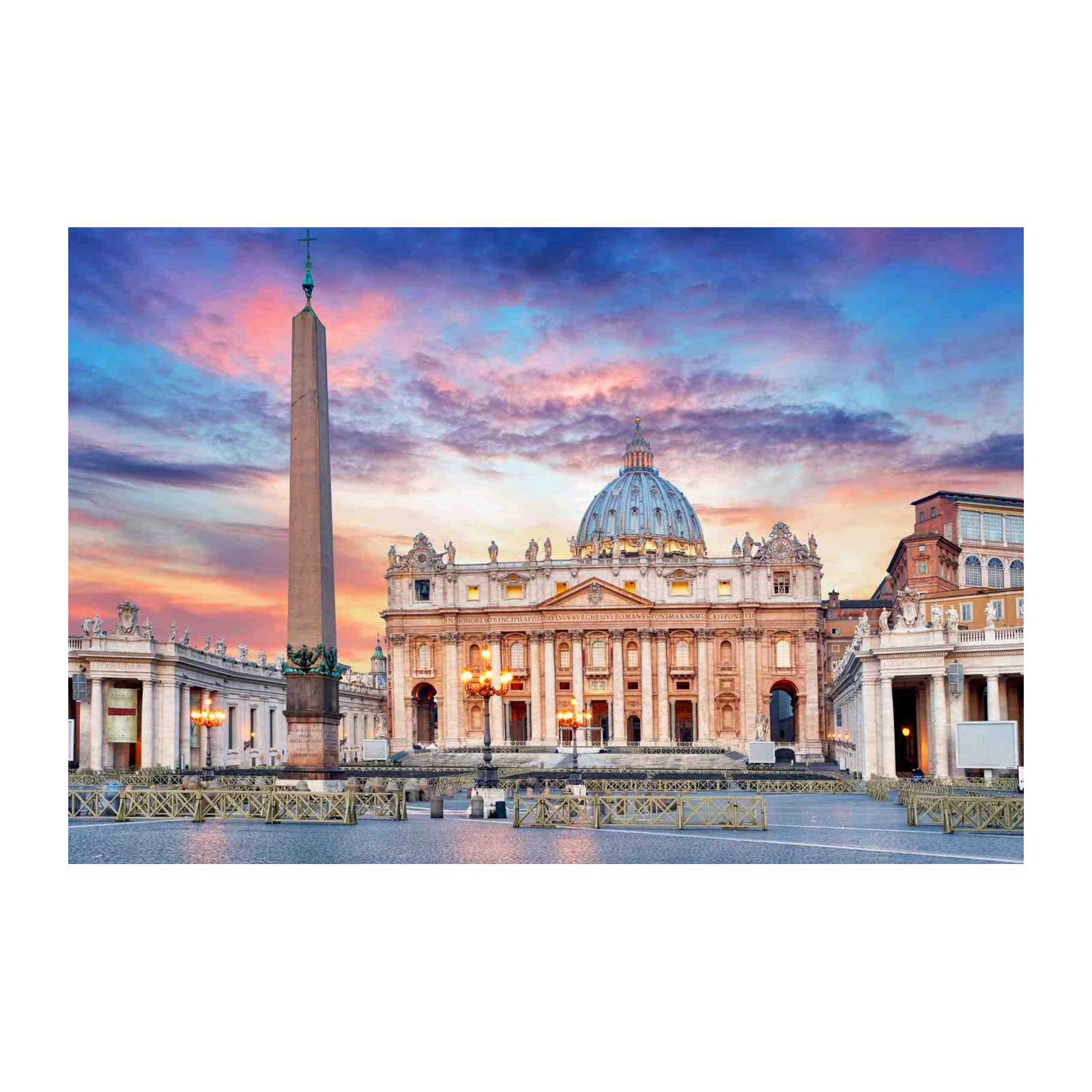 St. Peter's Basilica Rome Sunset Wall Art