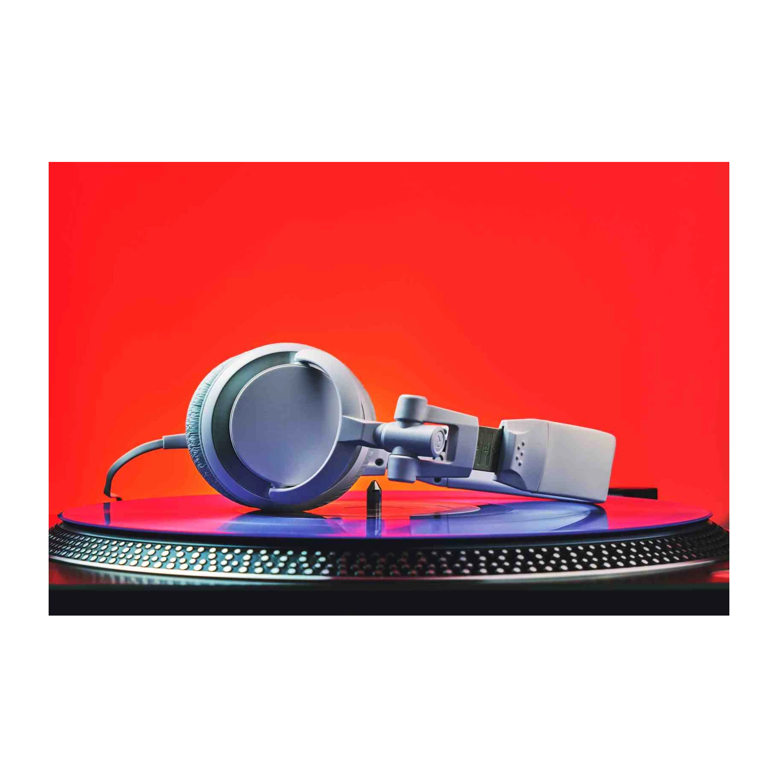 DJ Headphones Vinyl Record Wall Art