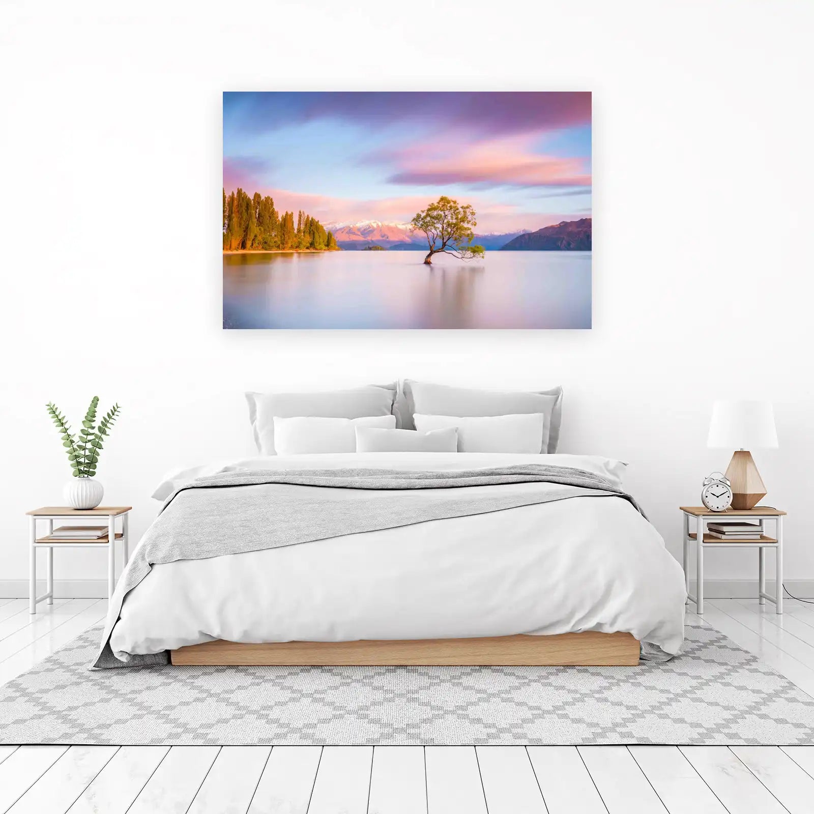 Serene Lakefront Tree Wall Art