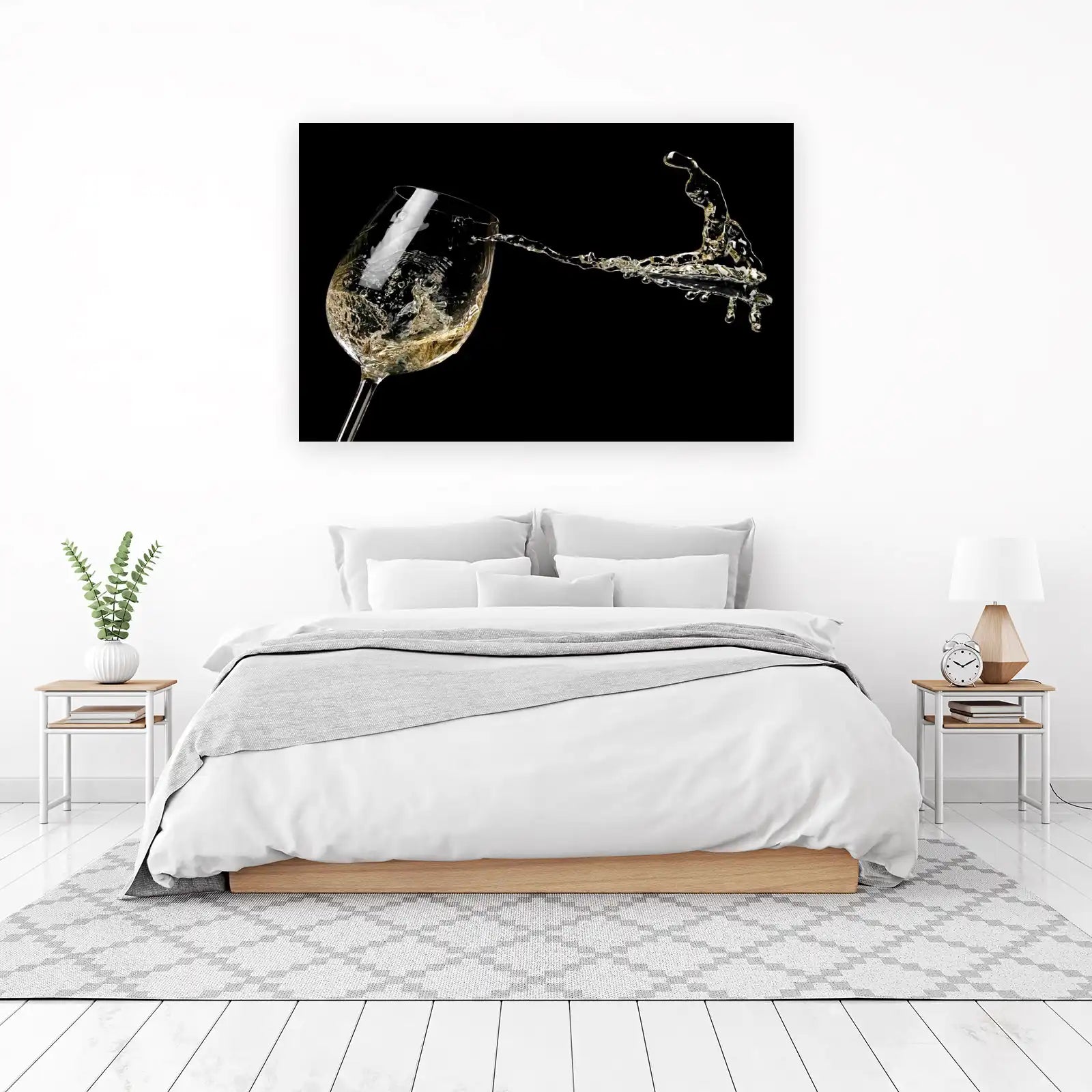 Elegant Wine Splash Wall Art