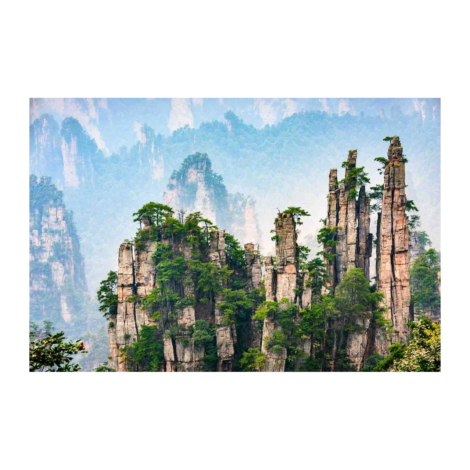 Misty Mountain Peaks Nature Wall Art