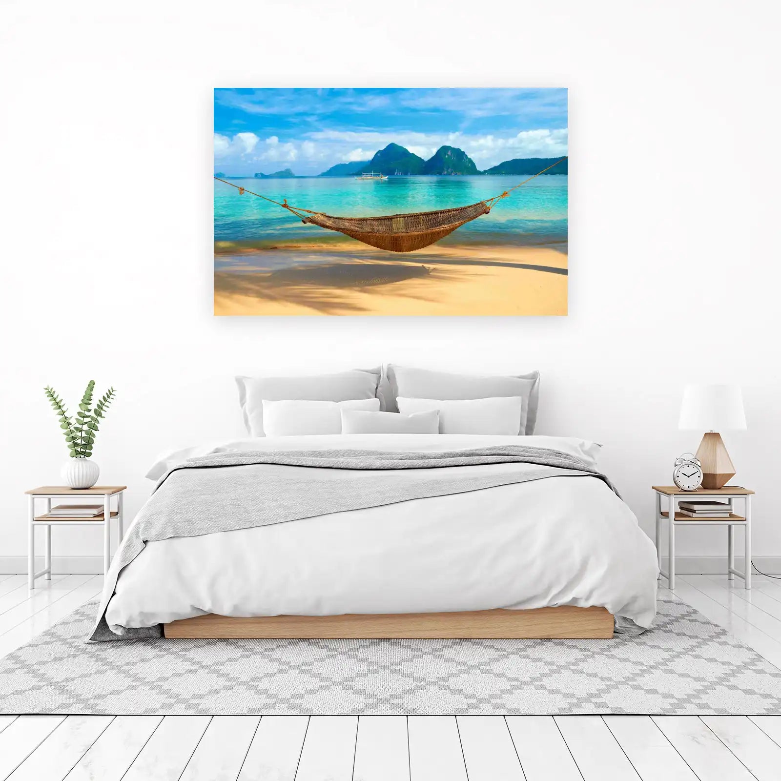 Tranquil Beach Hammock Paradise Wall Art