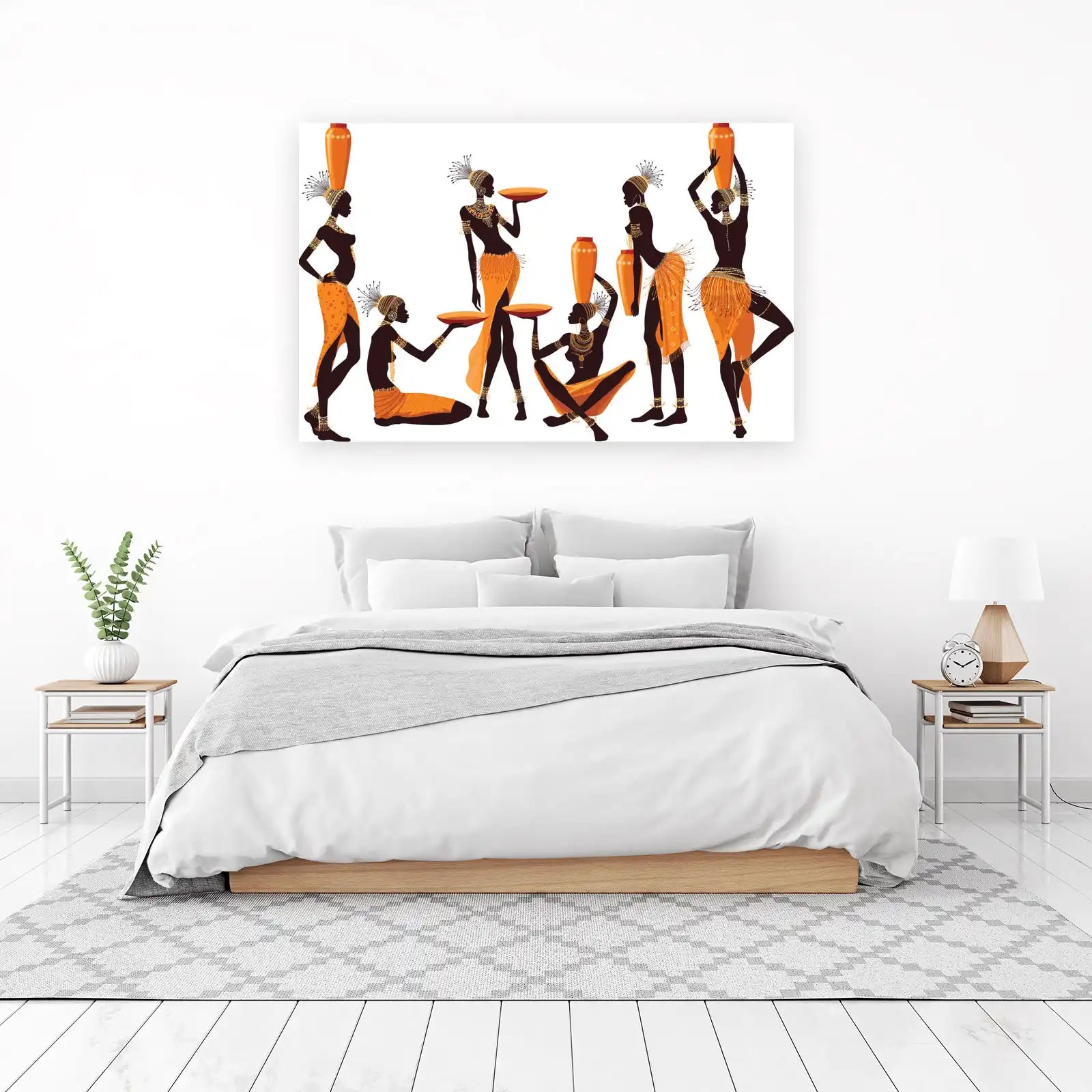 African Women Silhouette Wall Art - Tribal Art