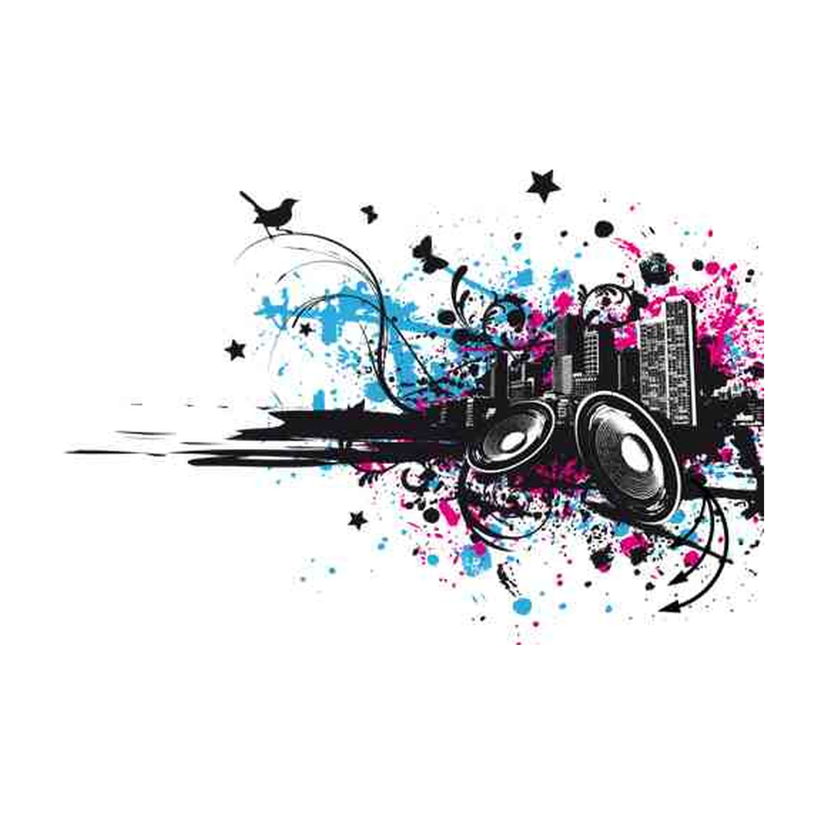 Urban Beats Soundwave Cityscape Wall Art