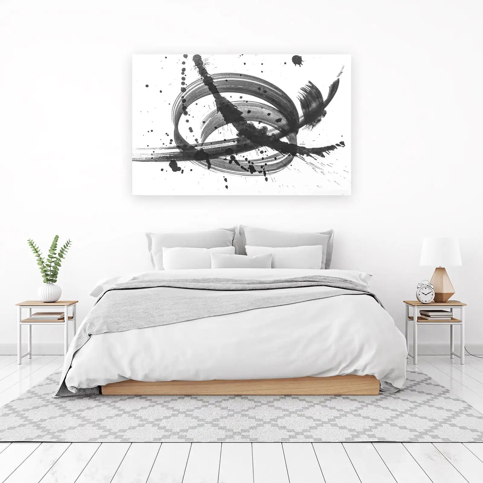 Abstract Ink Splatter Modern Wall Art Wall Art
