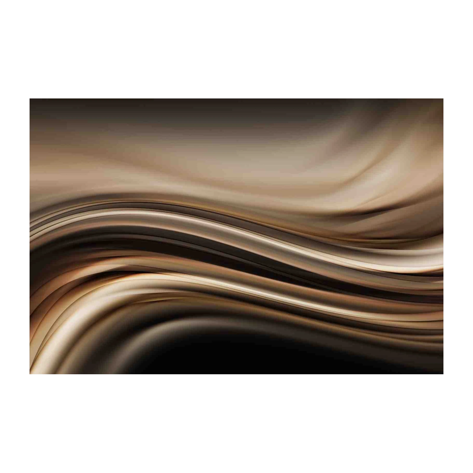 Elegant Bronze Swirl Abstract Wall Art