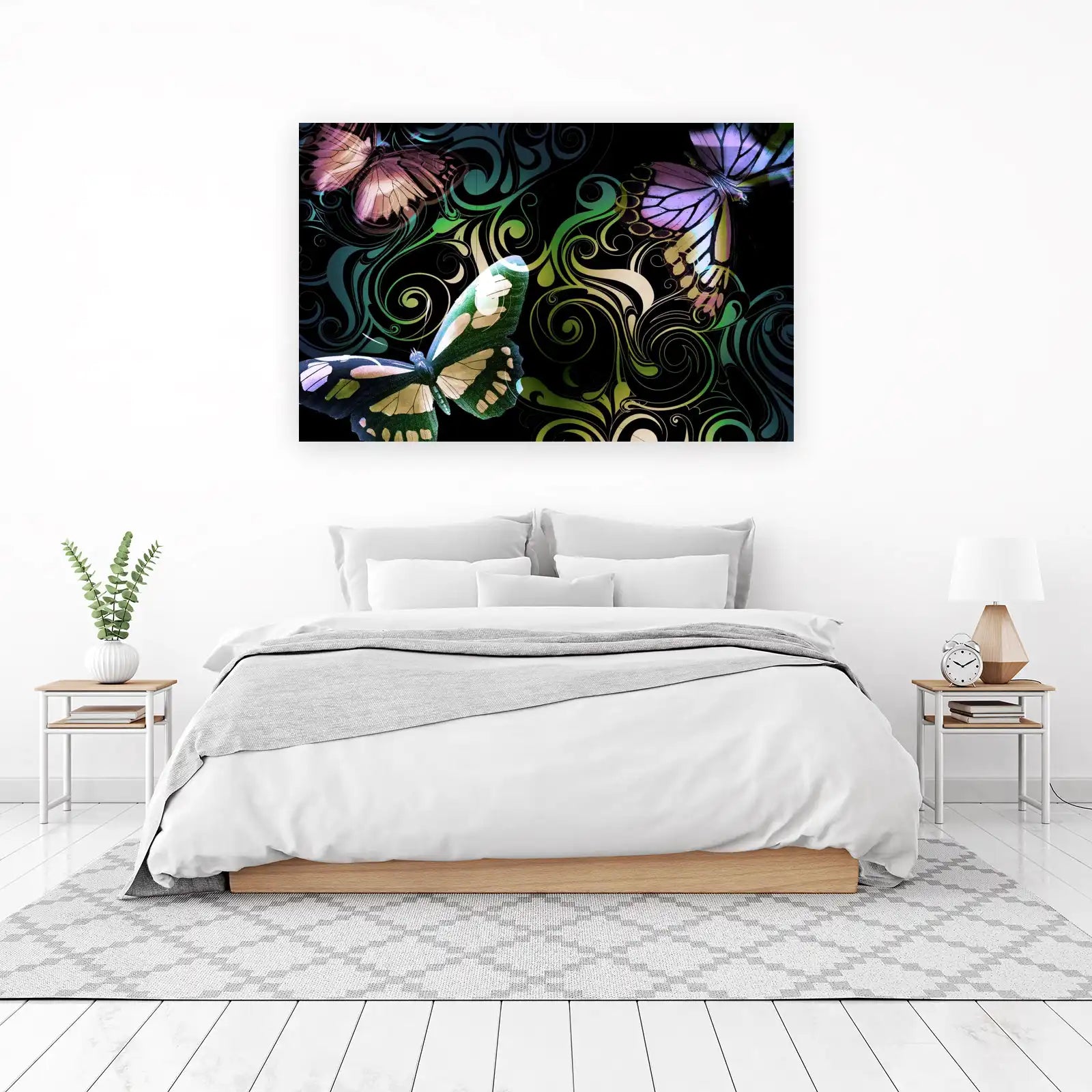 Abstract Butterfly Swirl Wall Art