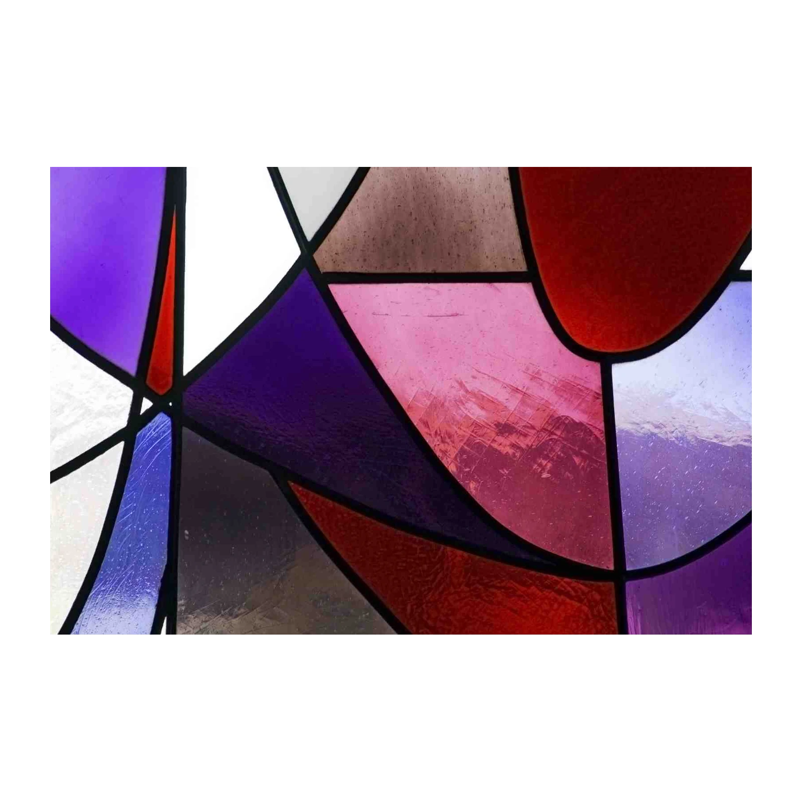 Vibrant Geometric Stained Glass Wall Art