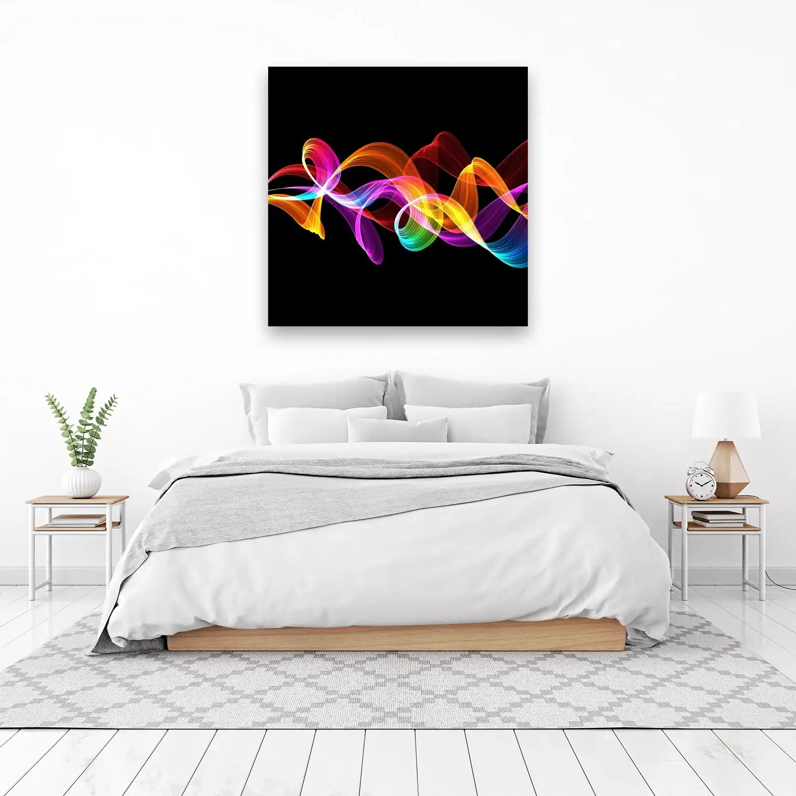 Vibrant Flowing Colors Abstract Art Wall Art