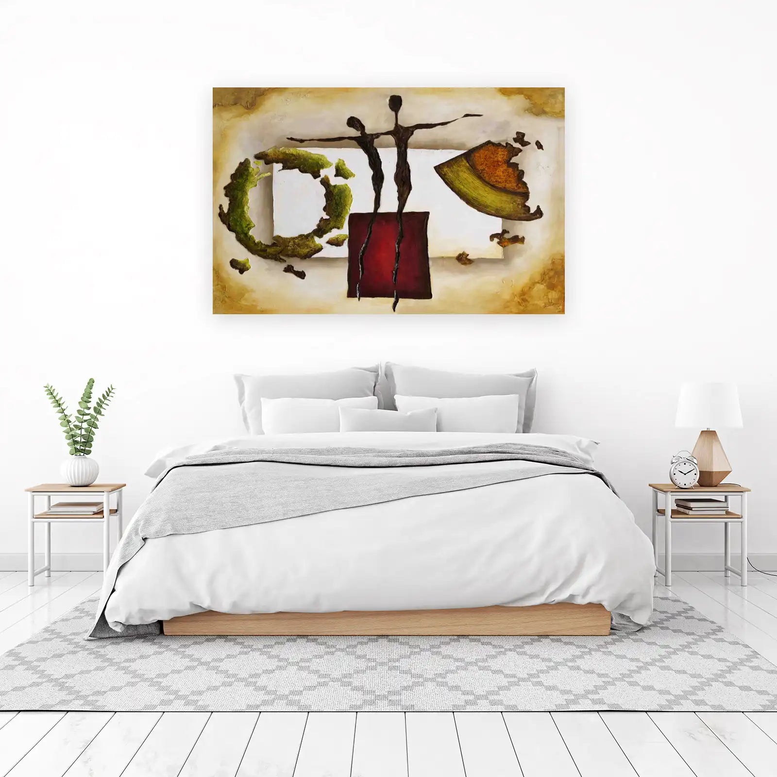 Abstract Figures Harmony Textured Wall Art