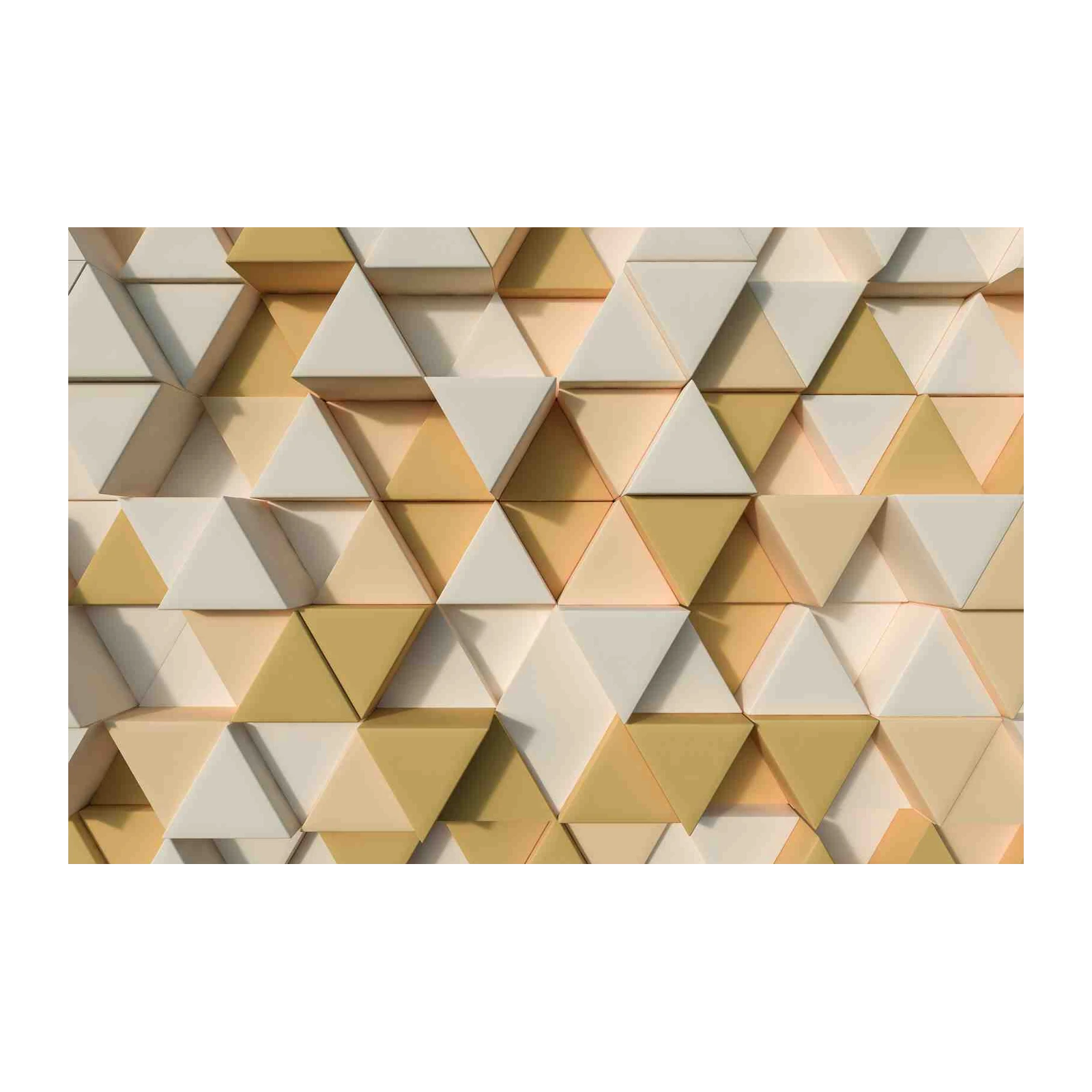 Geometric Gold & Cream Triangle Wall Art Wall Art
