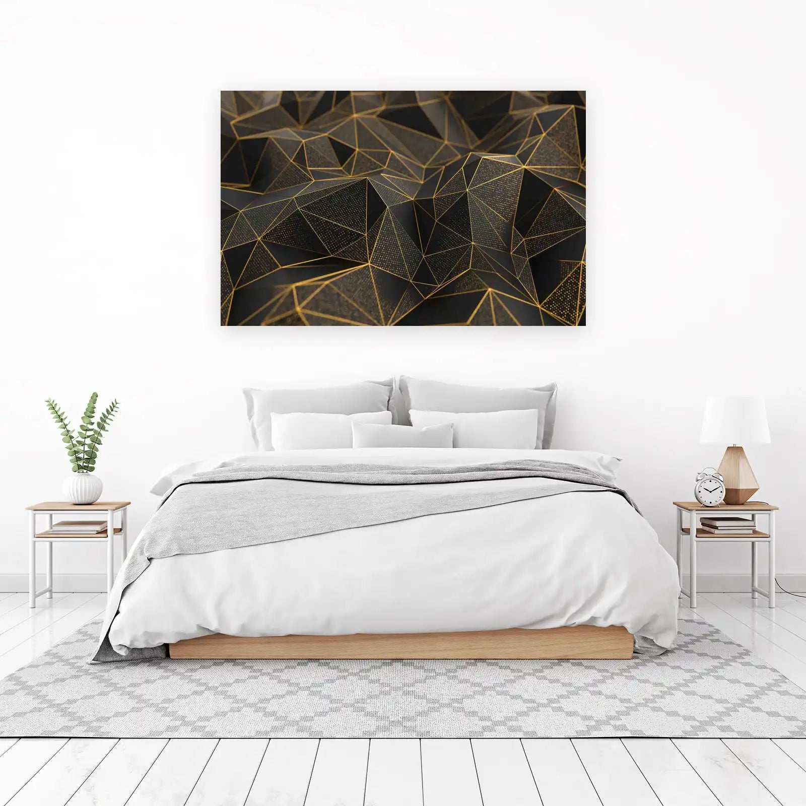 Geometric Gold Abstract Wall Art Wall Art