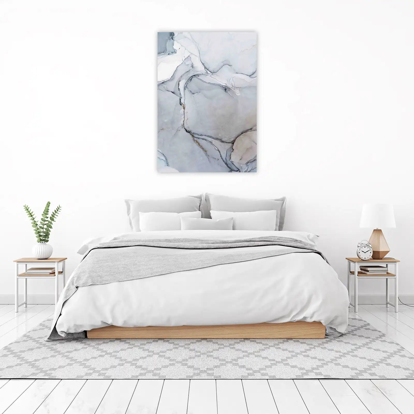 Abstract Grey & Gold Flow Wall Art