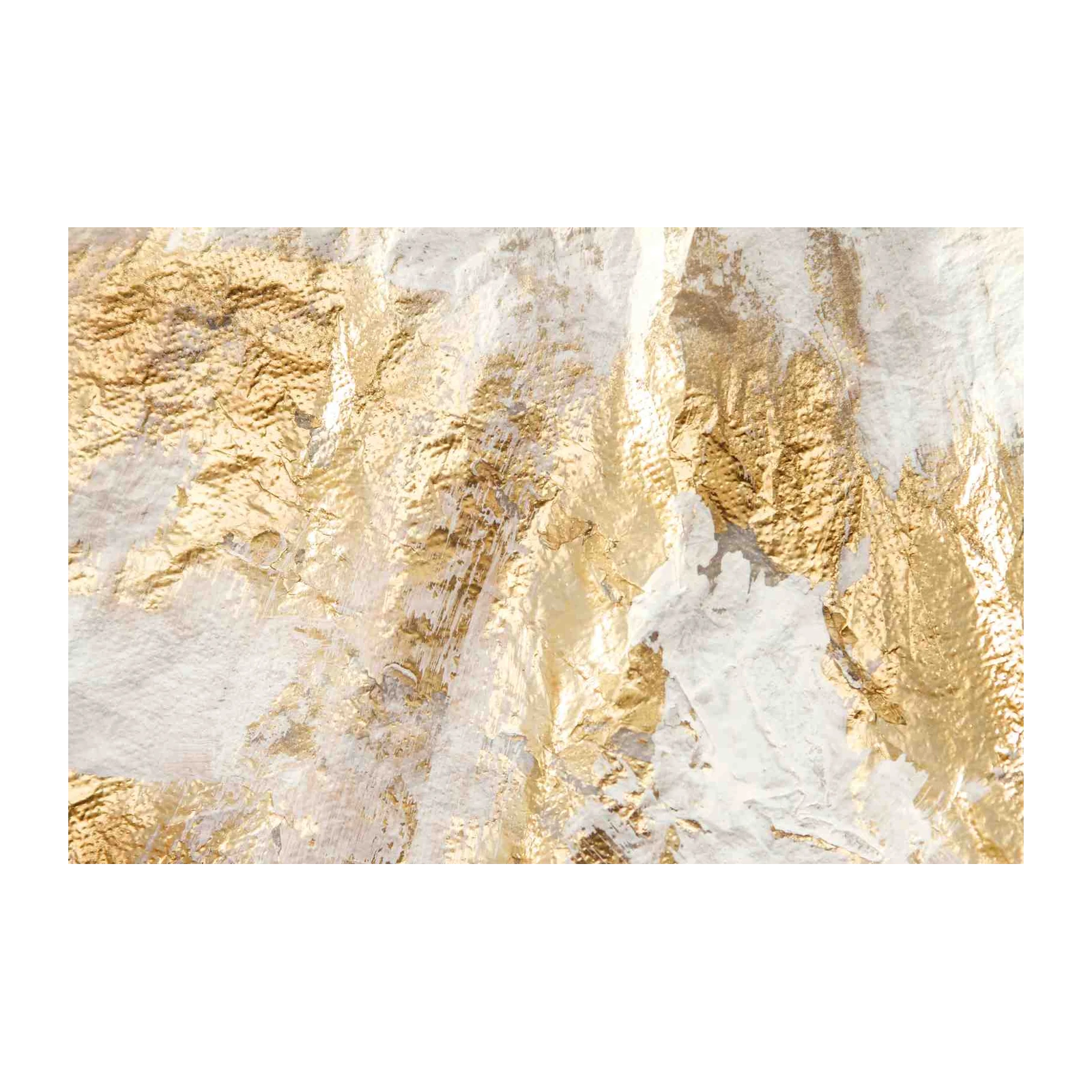 Textured Gold & White Abstract Wall Art