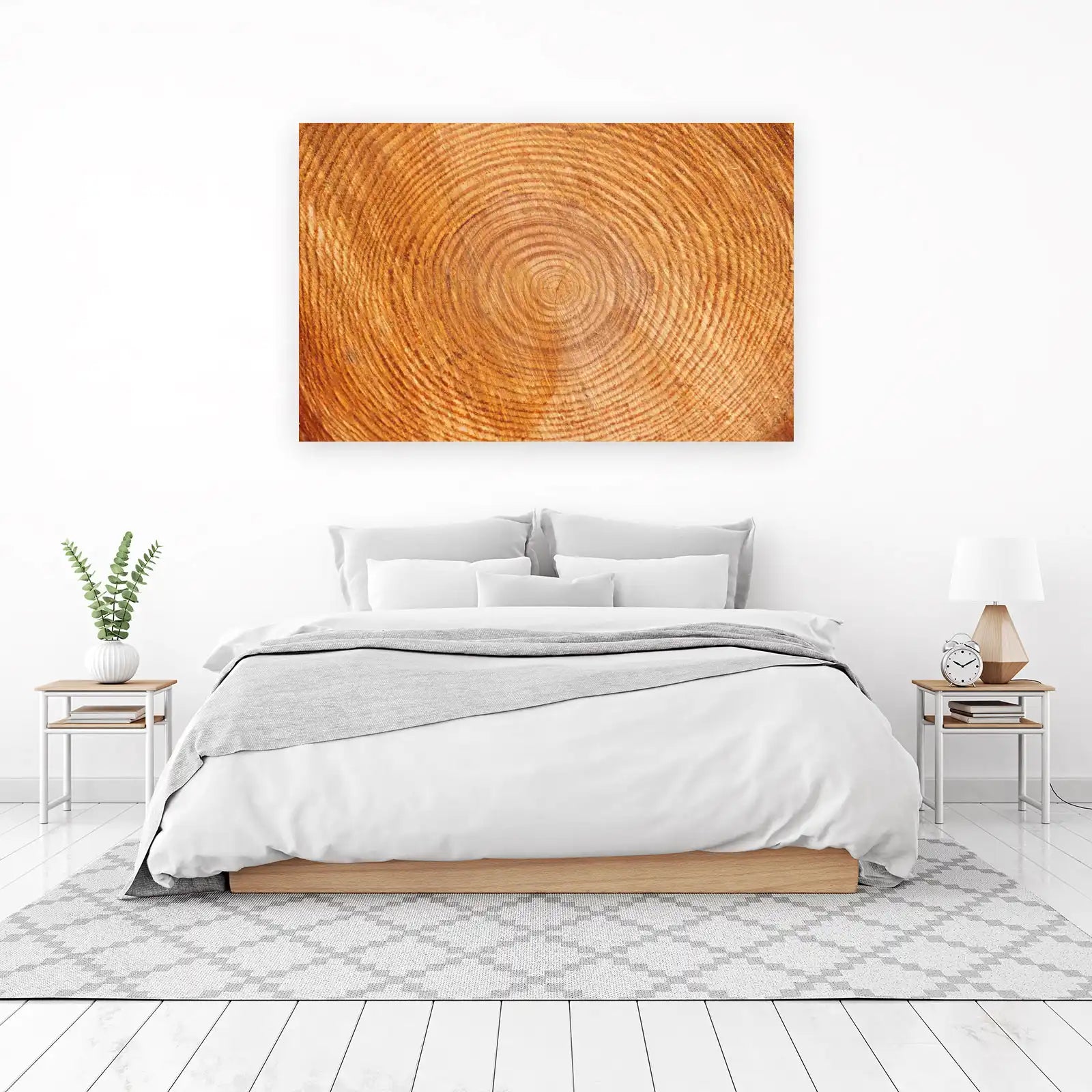 Rustic Tree Ring Close-Up Wall Art