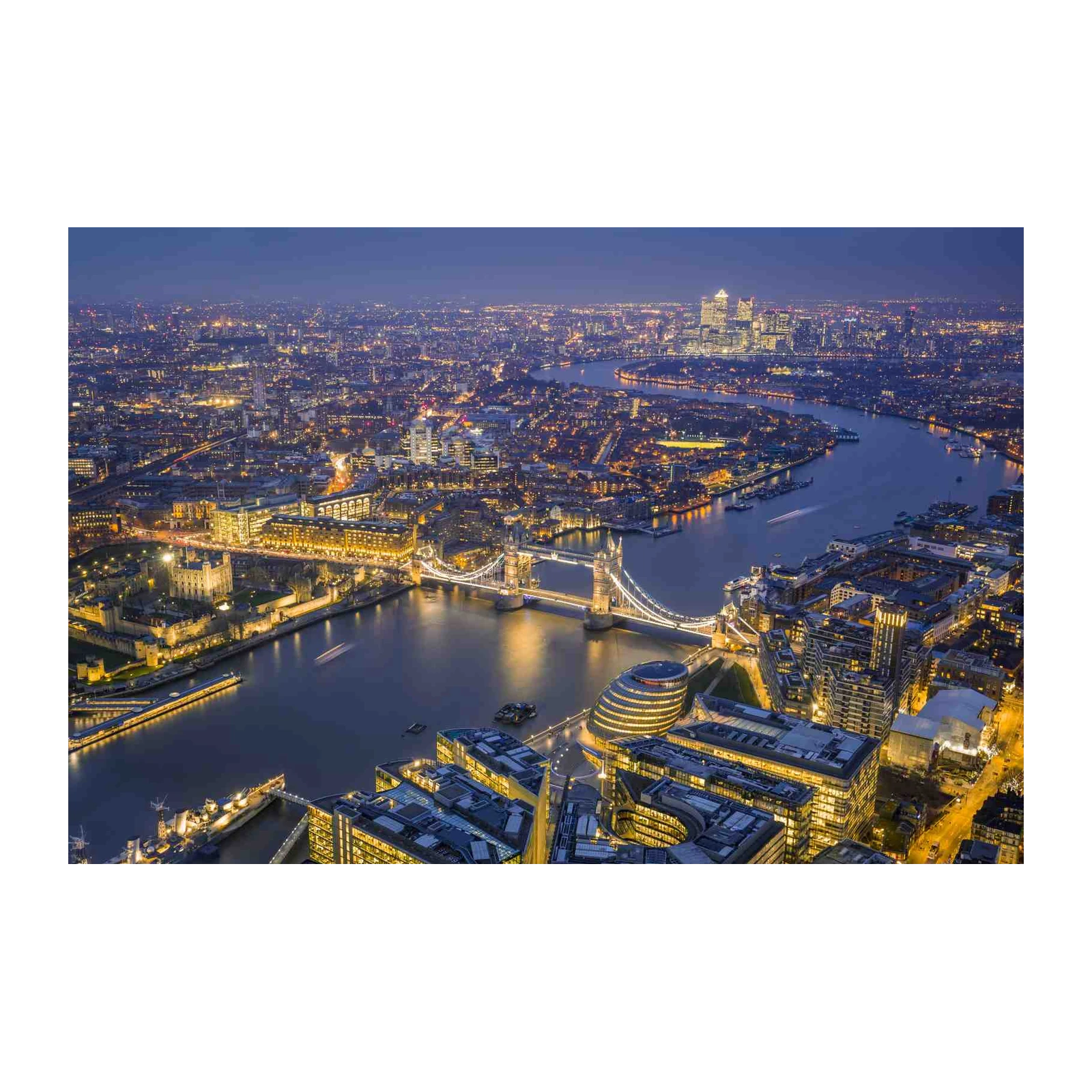London at Night Skyline Tower Bridge Wall Art