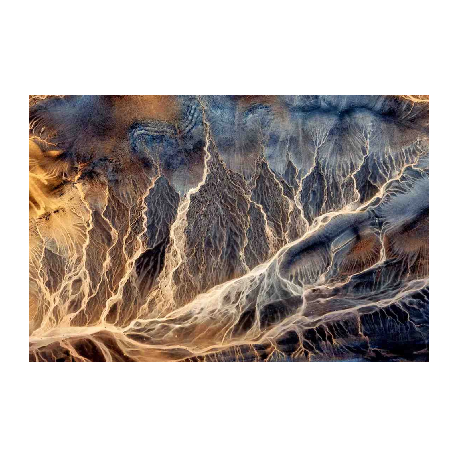 Desert Channels Abstract Wall Art