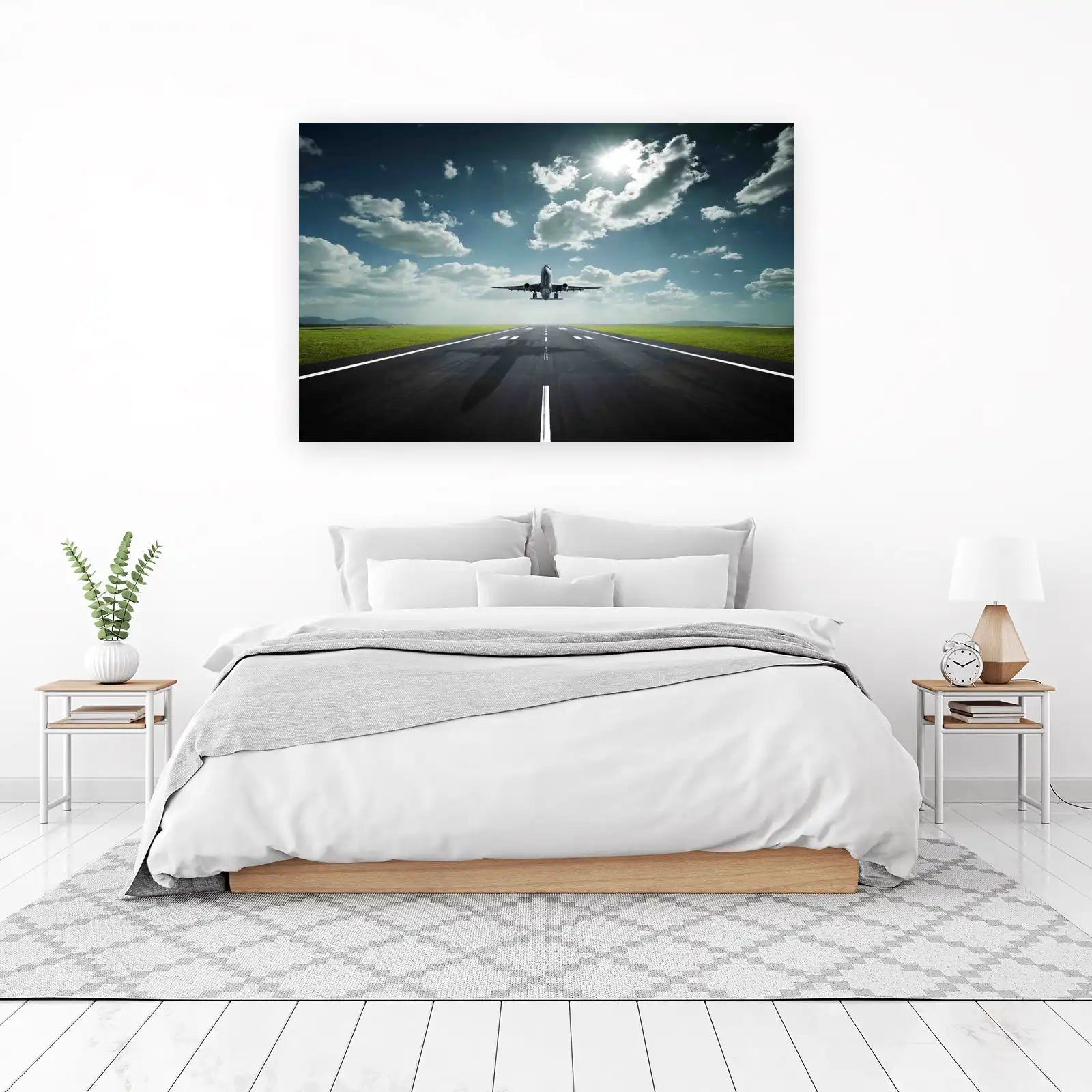 Airplane Takeoff Runway Wall Art