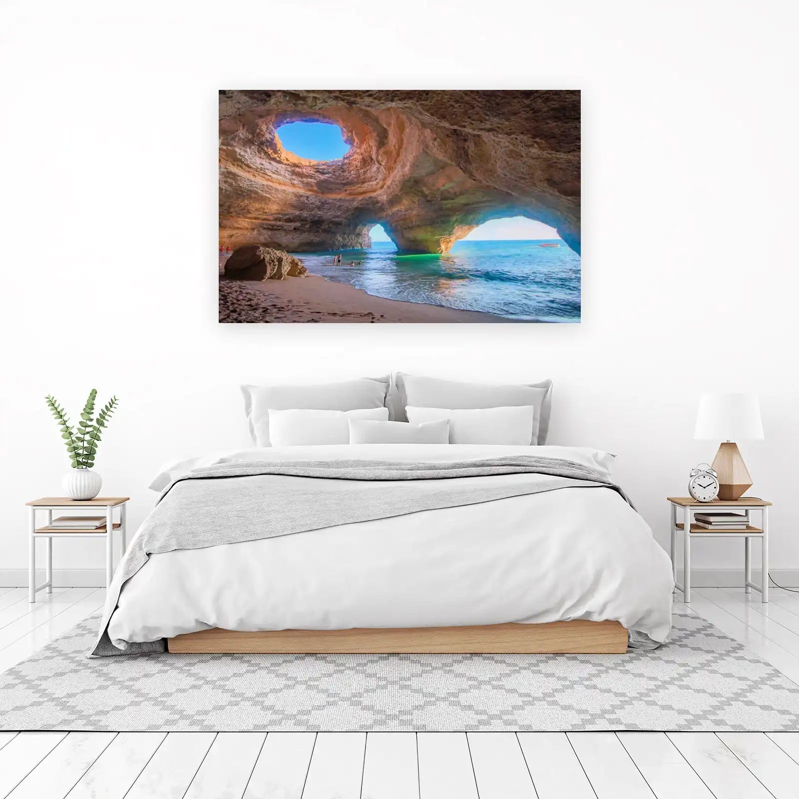 Serene Sea Cave Horizon Wall Art