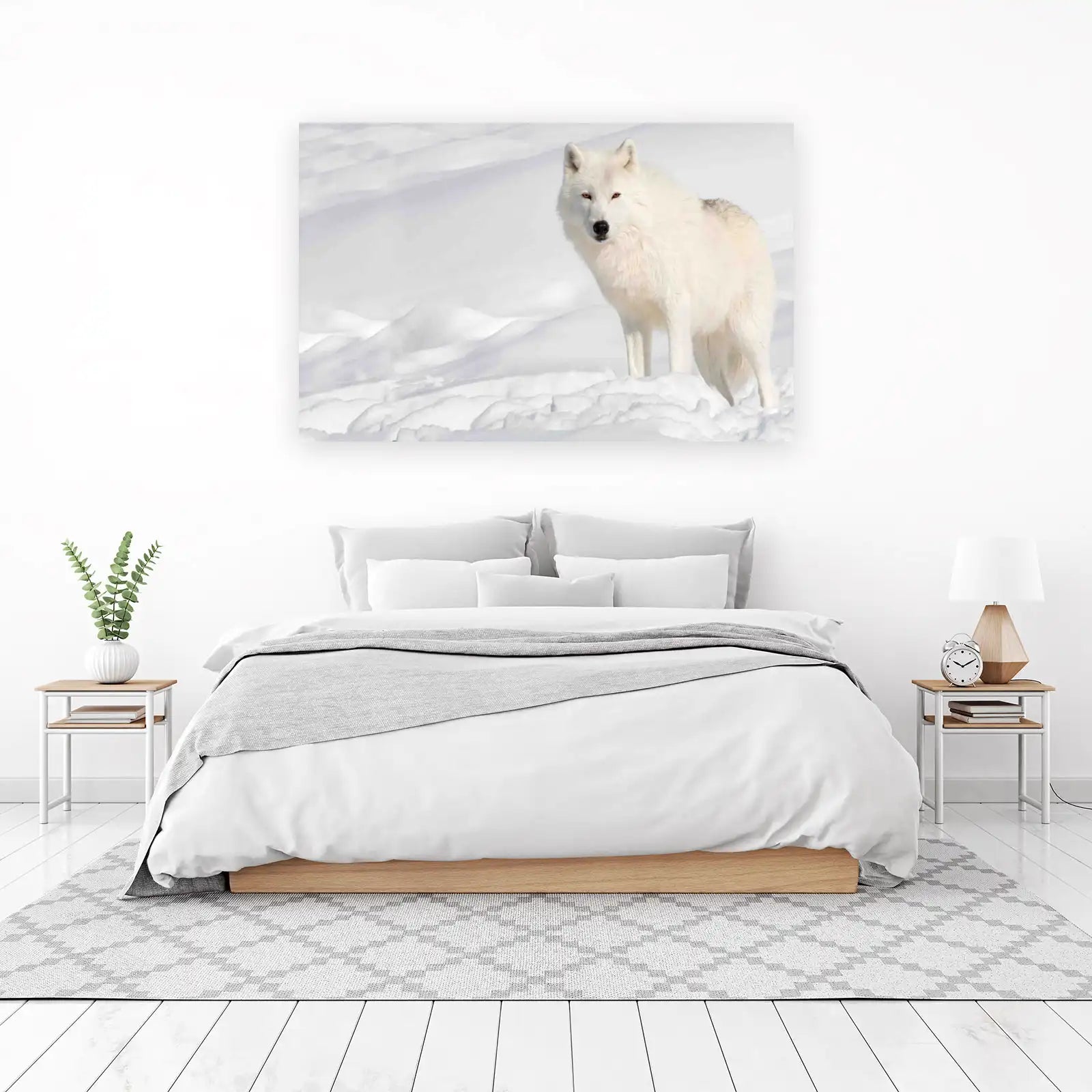 Majestic Arctic Wolf Portrait Wall Art